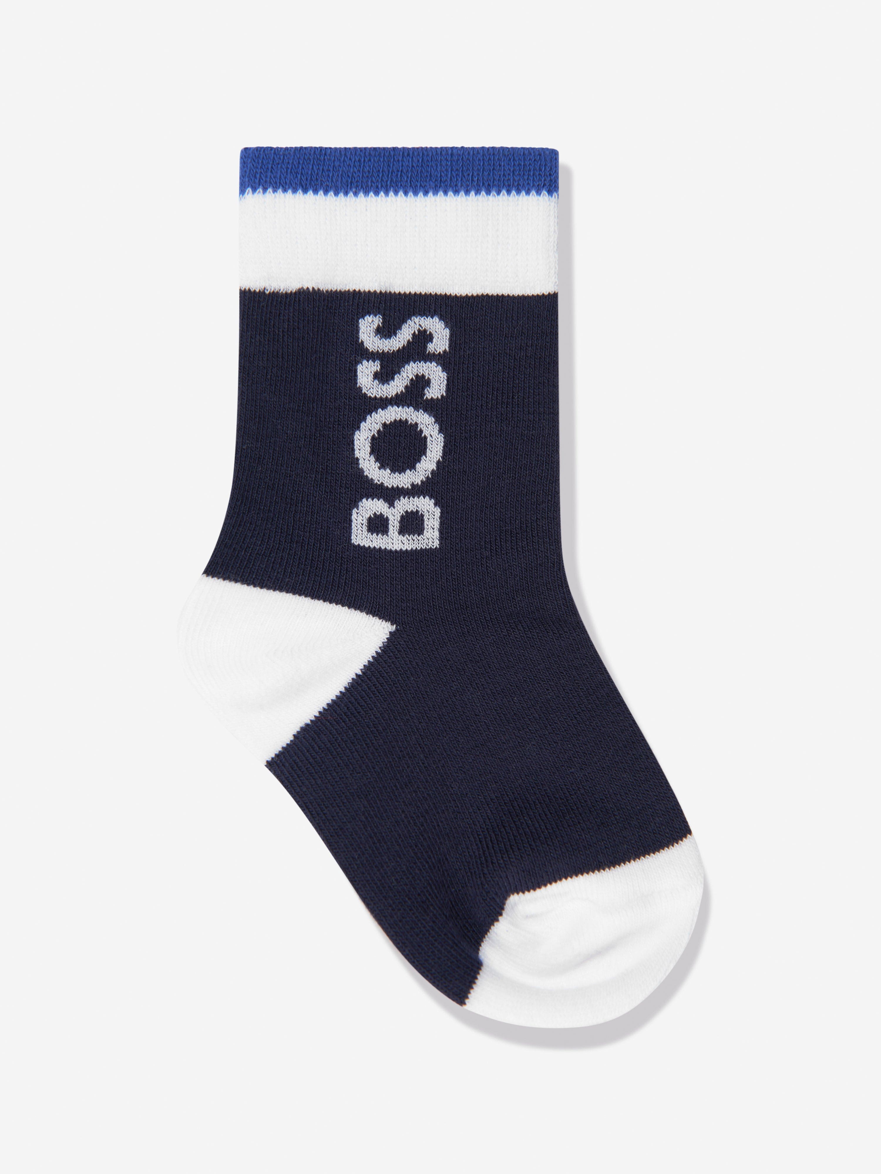 BOSS Baby Boys Socks Set (2 Pairs) In Navy