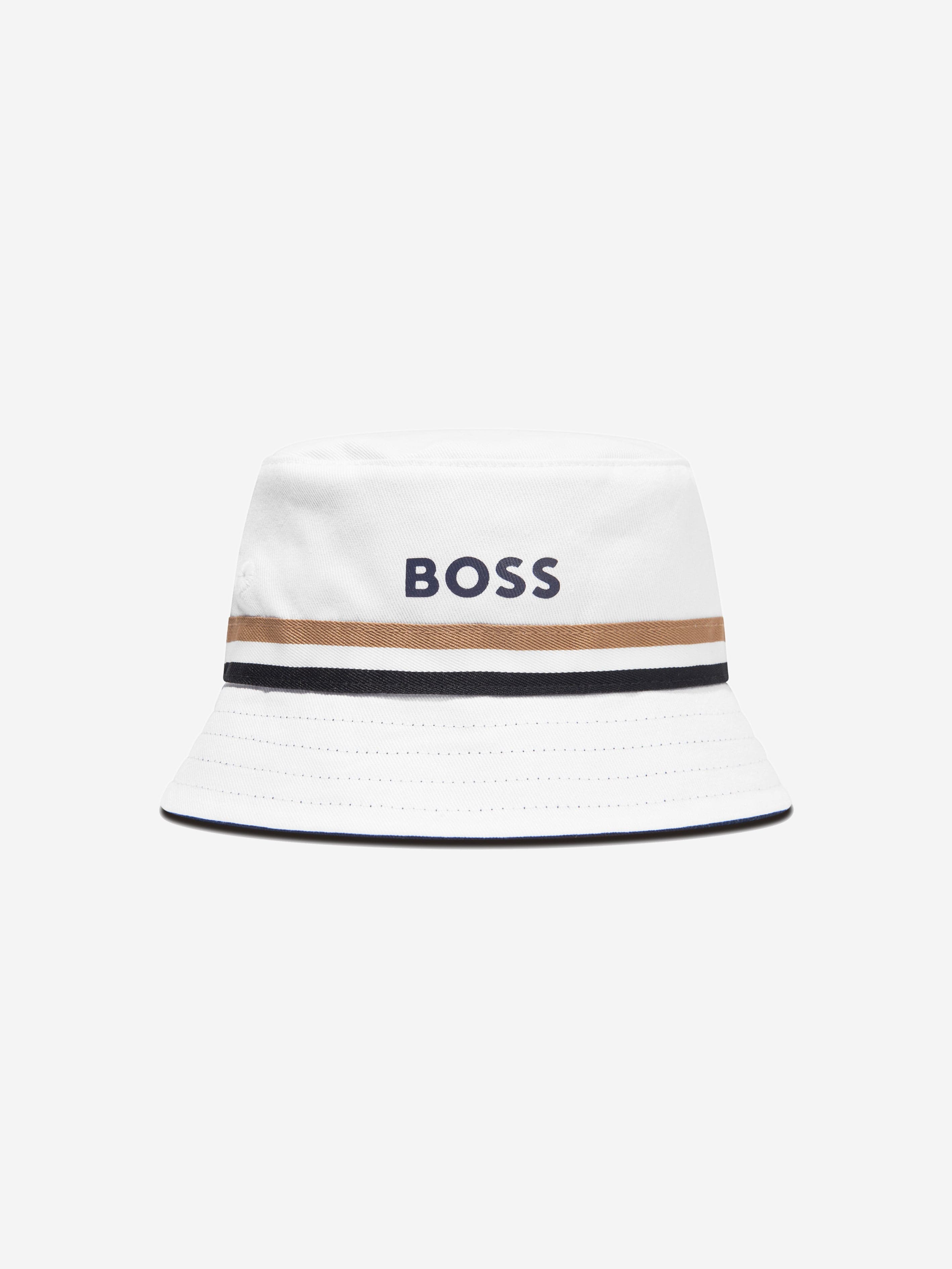 BOSS Baby Boys Logo Bucket Hat In Navy