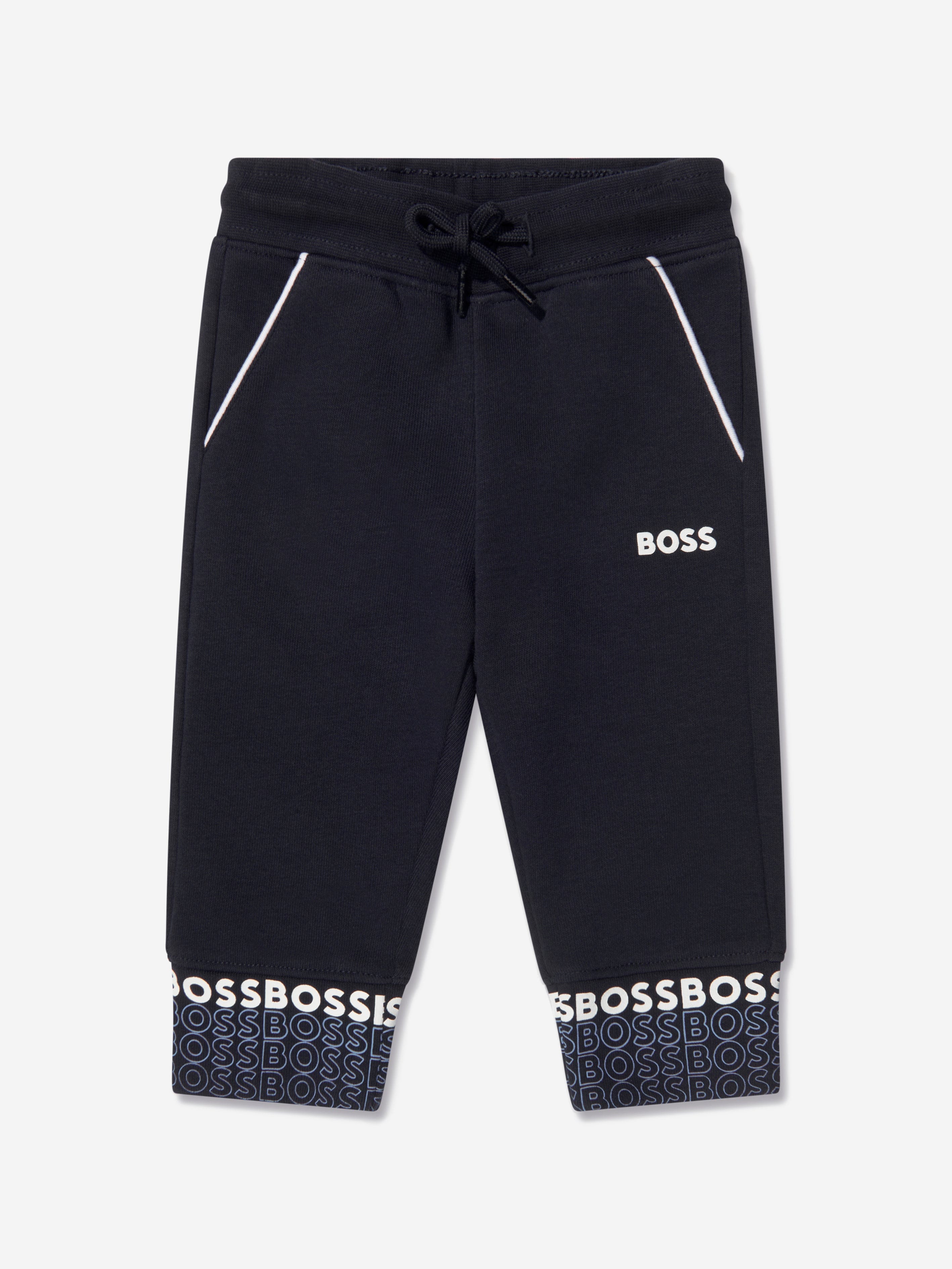 BOSS Baby Boys Logo Joggers In Navy