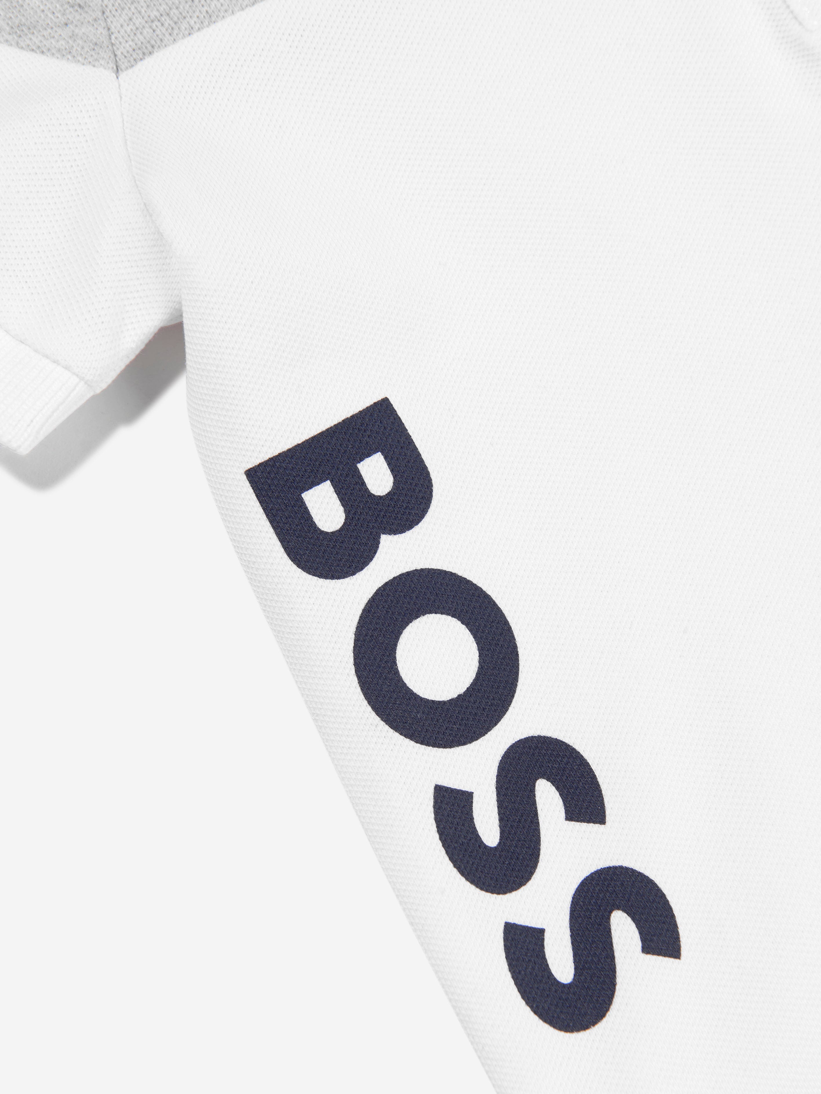 BOSS Baby Boys Logo Polo Shirt In White