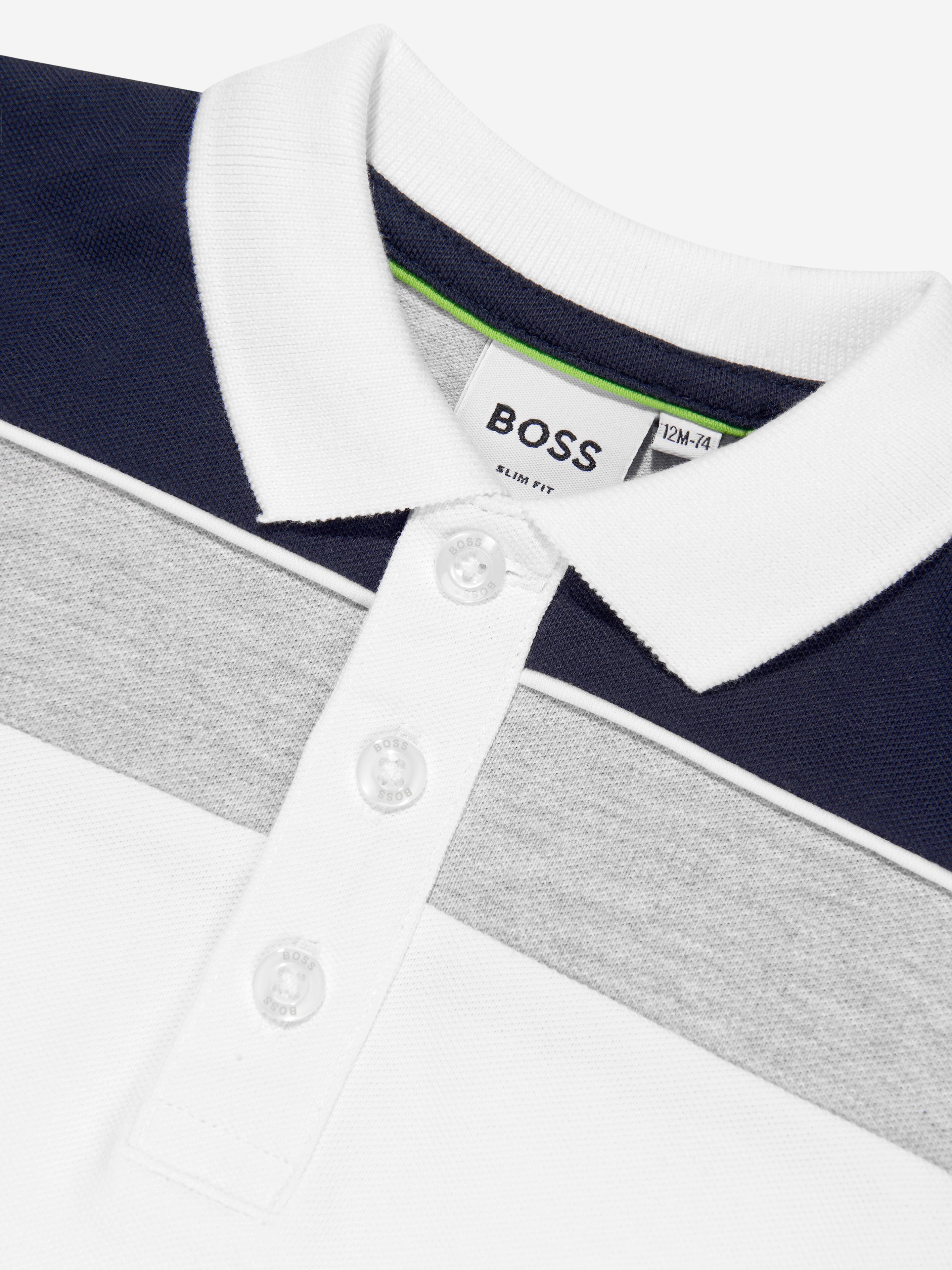 BOSS Baby Boys Logo Polo Shirt In White