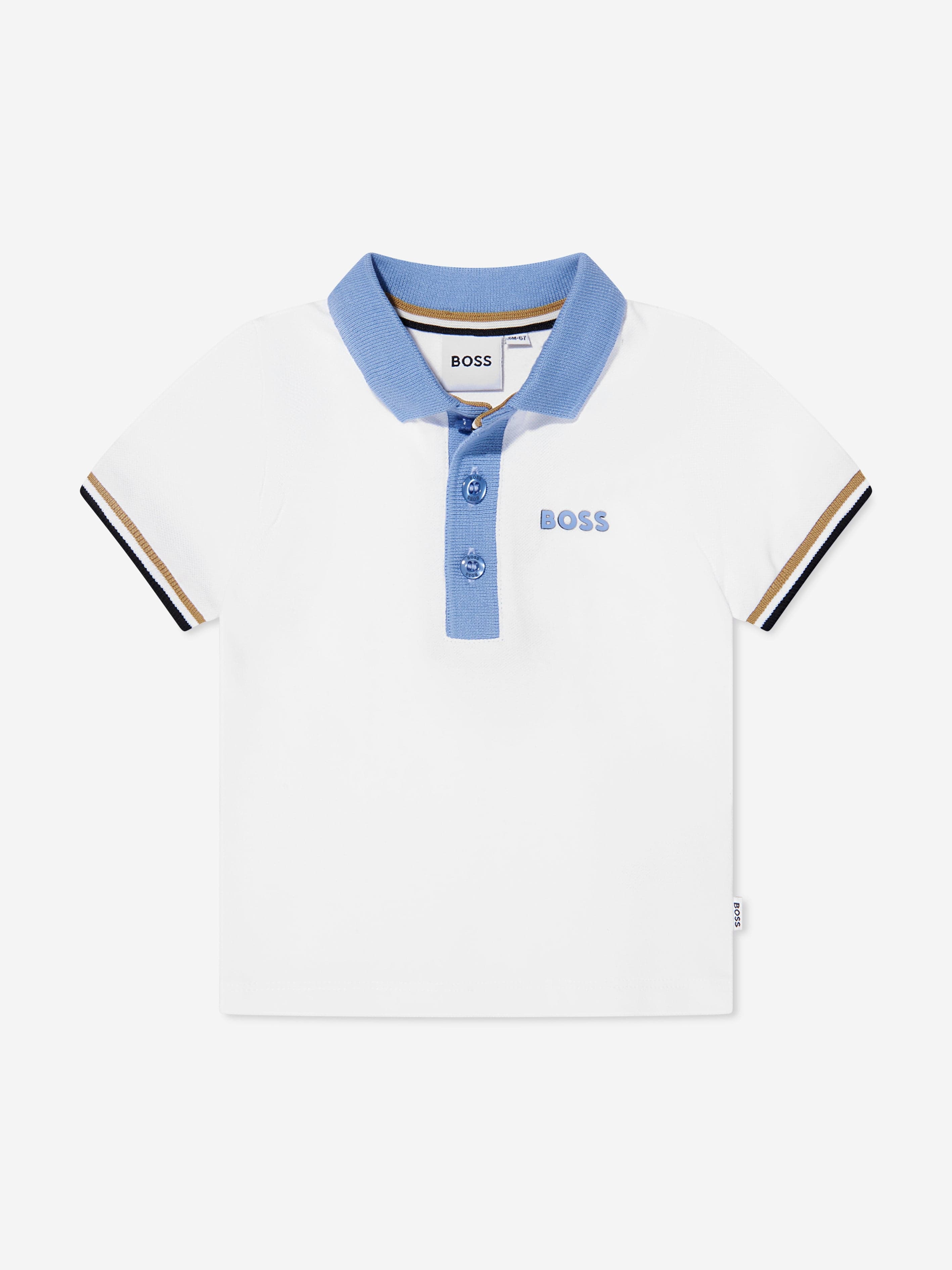 BOSS Baby Boys Logo Polo Shirt In White