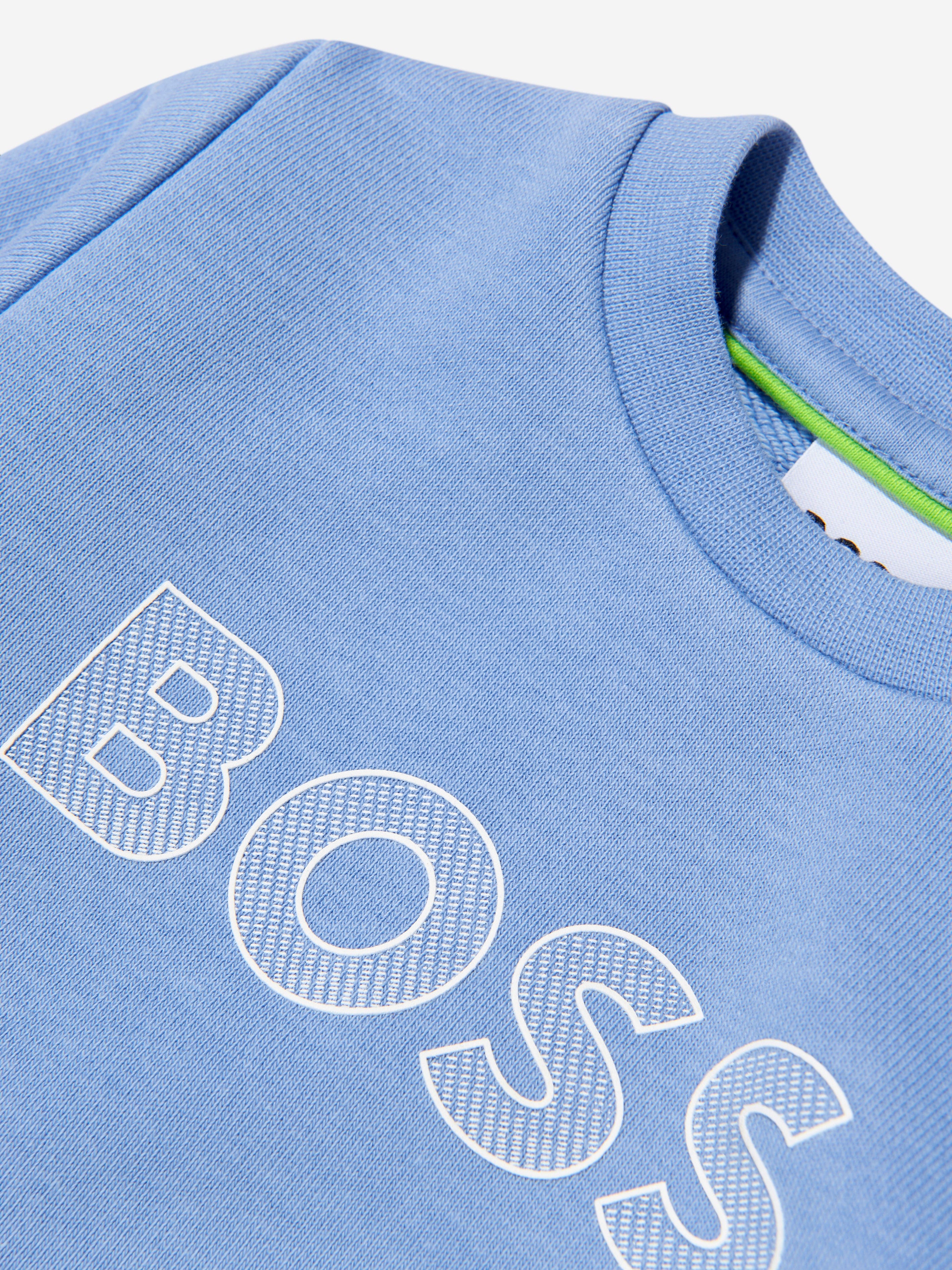 BOSS Baby Boys Logo Sweatshirt In Blue