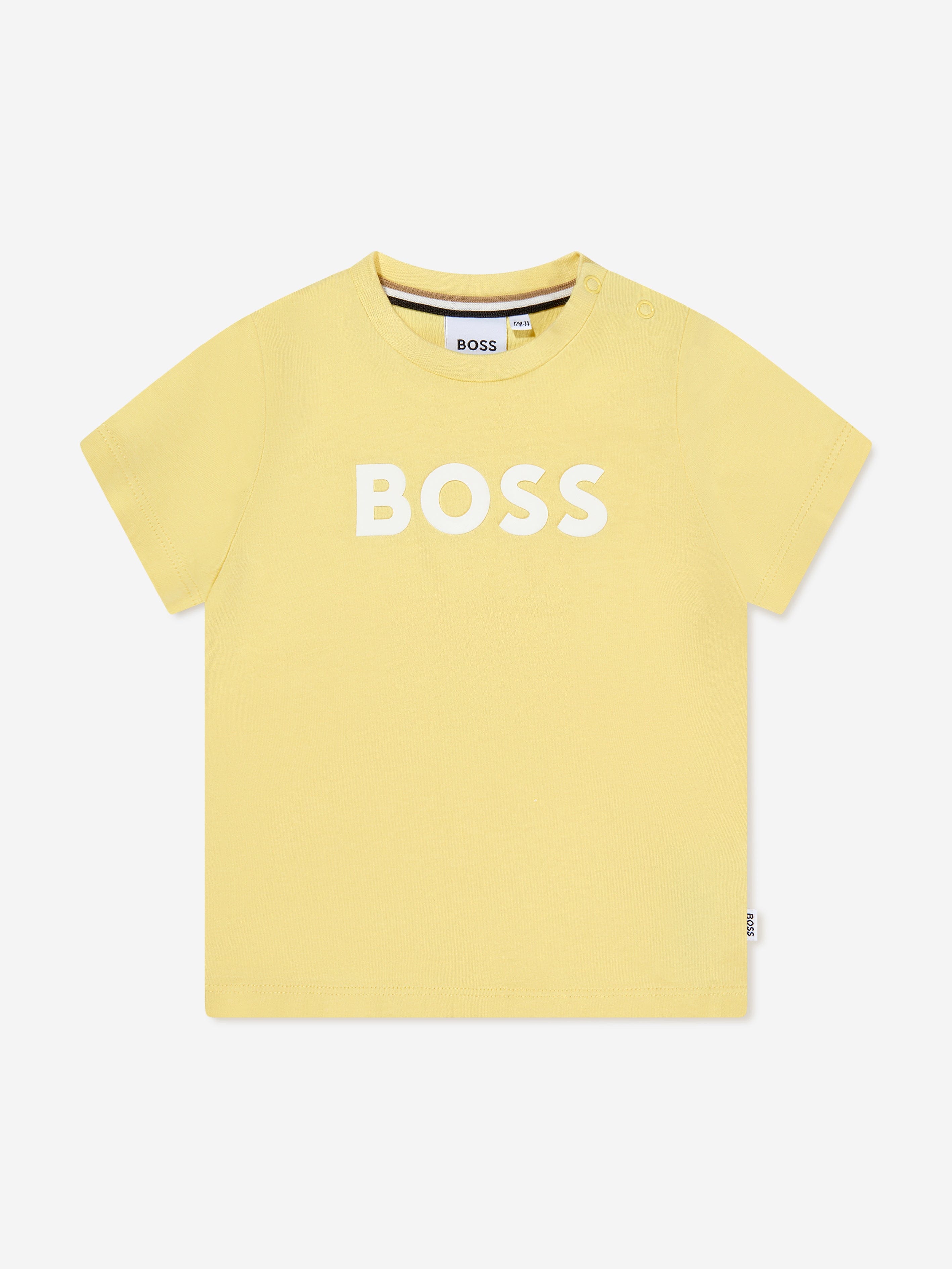 BOSS Baby Boys Logo T-Shirt In Yellow