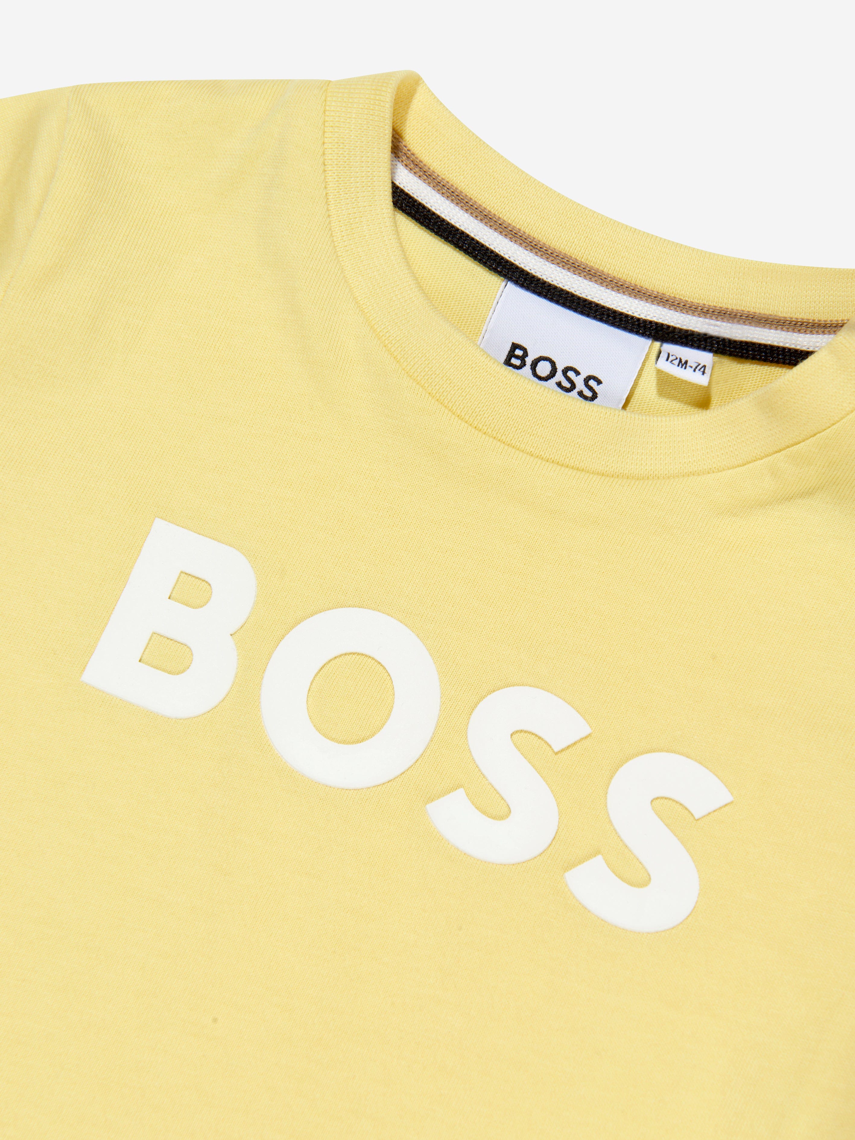 BOSS Baby Boys Logo T-Shirt In Yellow