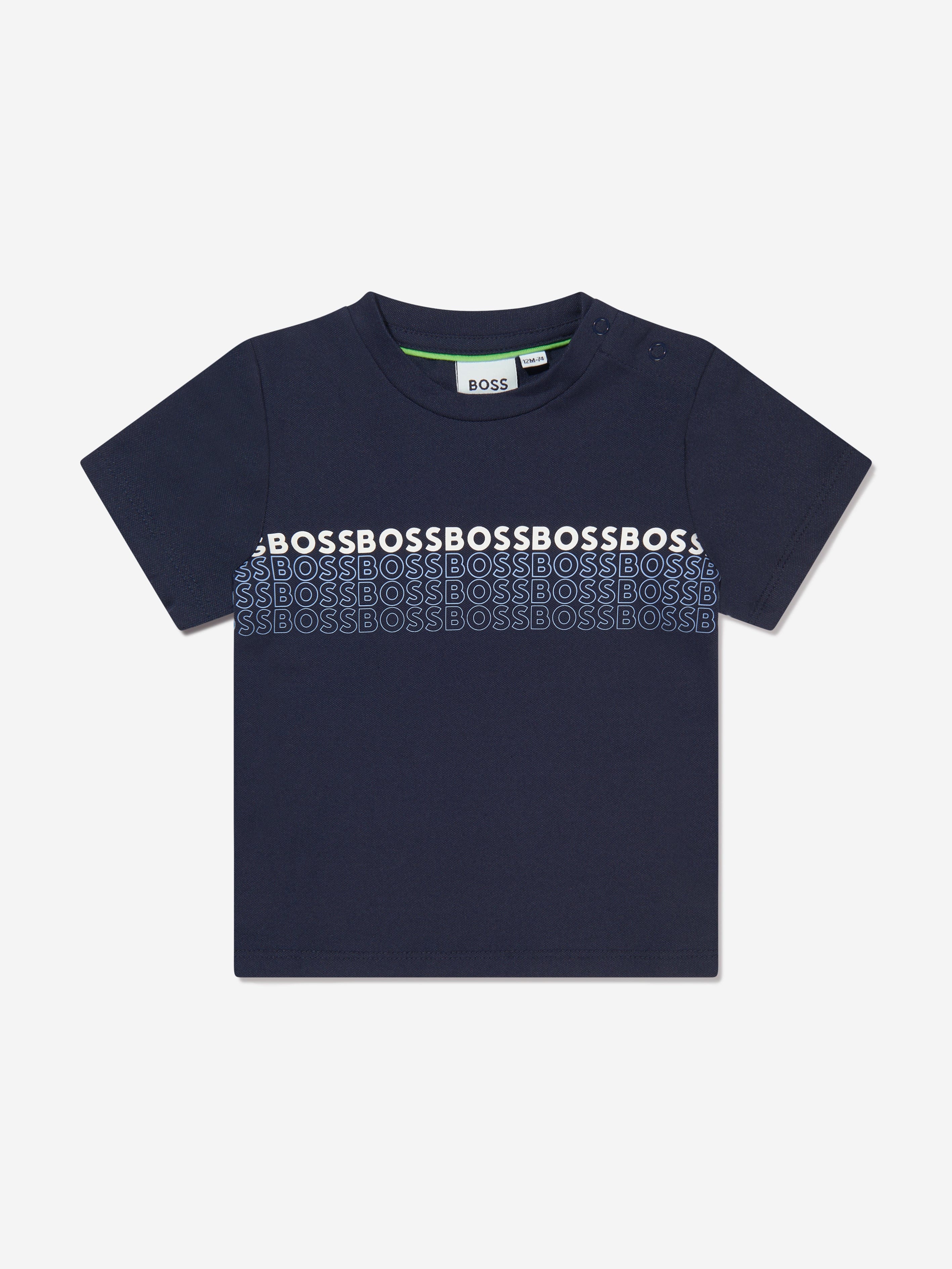 BOSS Baby Boys Logo T-Shirt In Navy