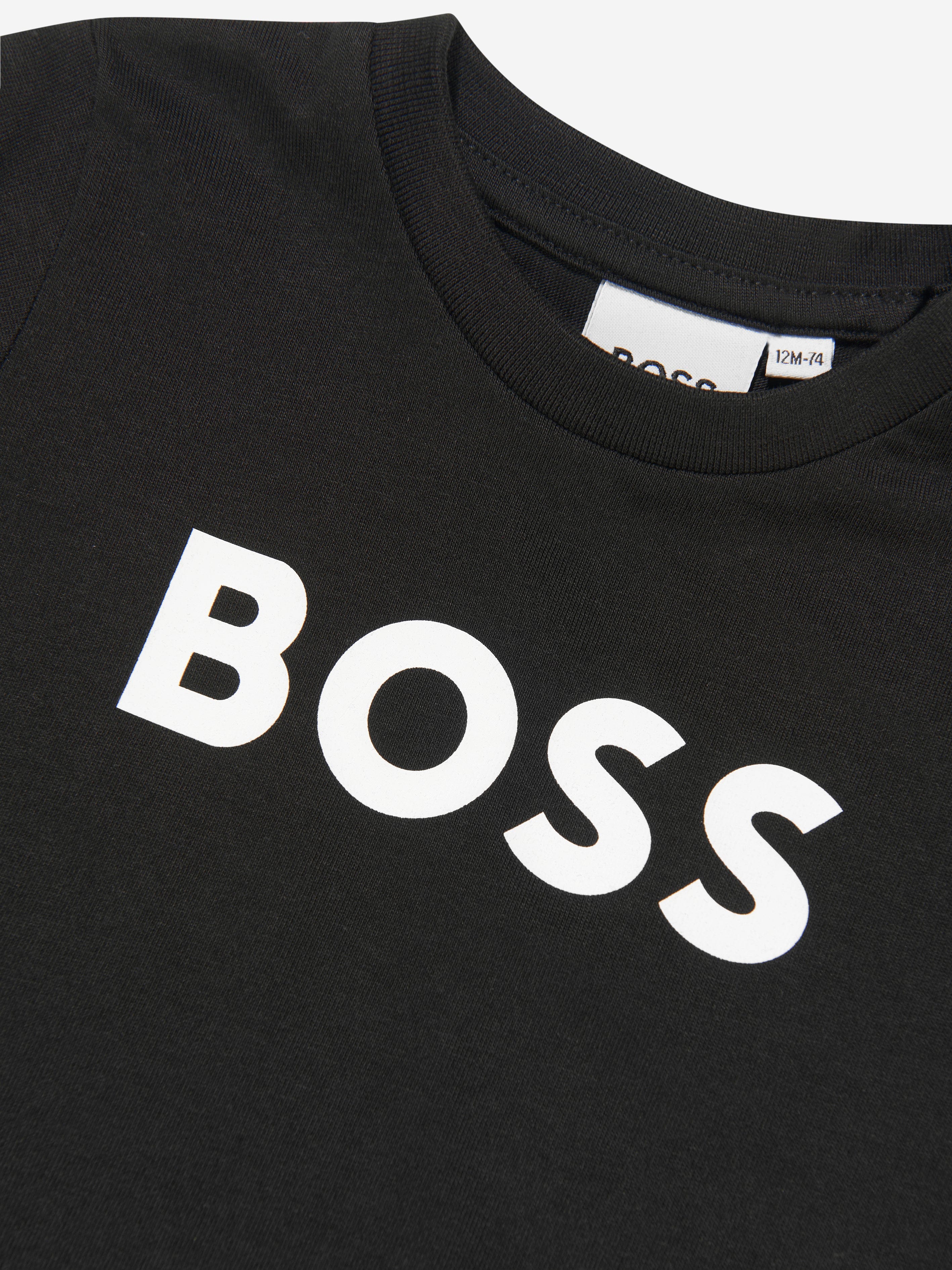 BOSS Baby Boys Logo T-Shirt in Black