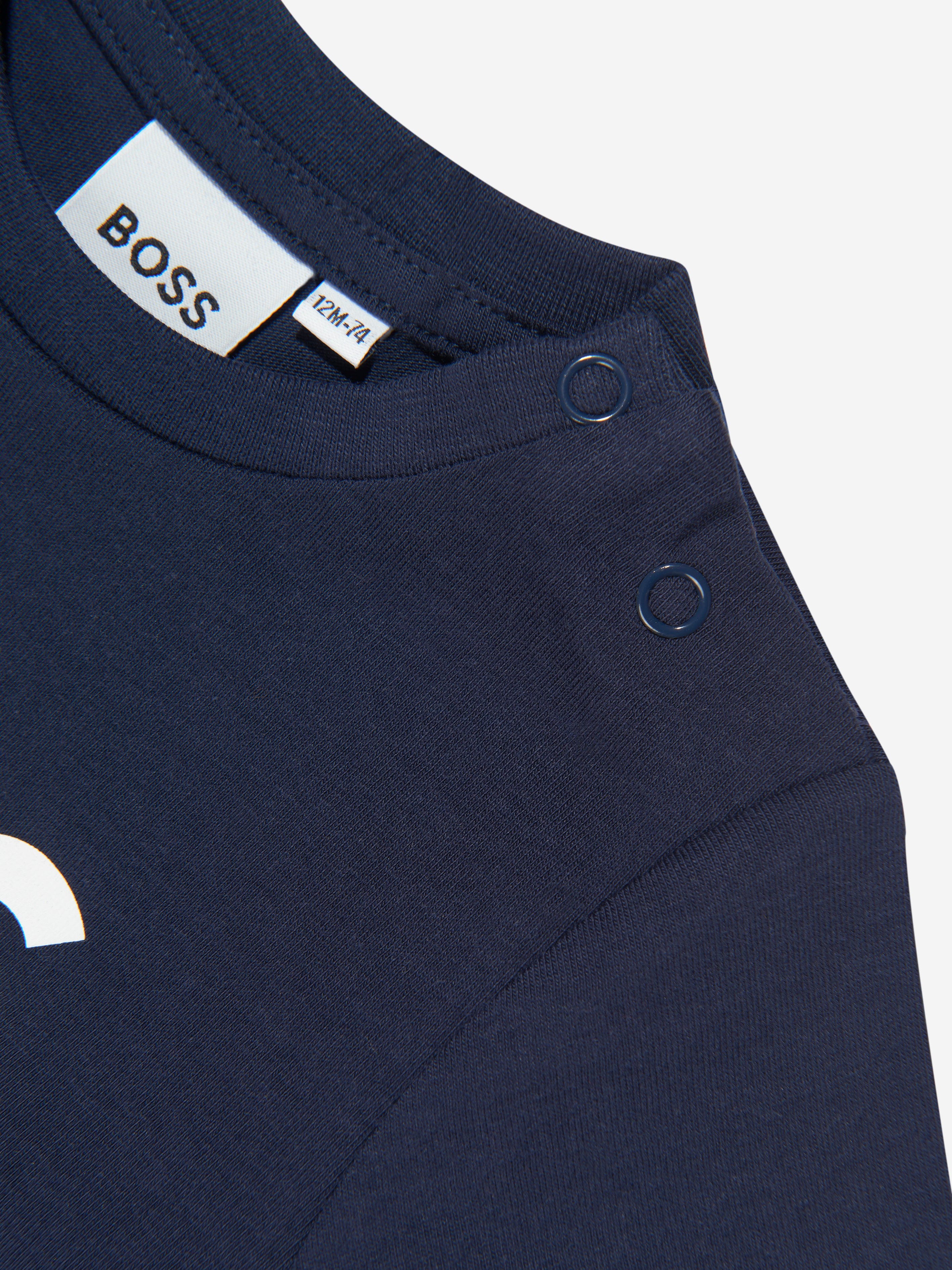 BOSS Baby Boys Logo T-Shirt in Navy