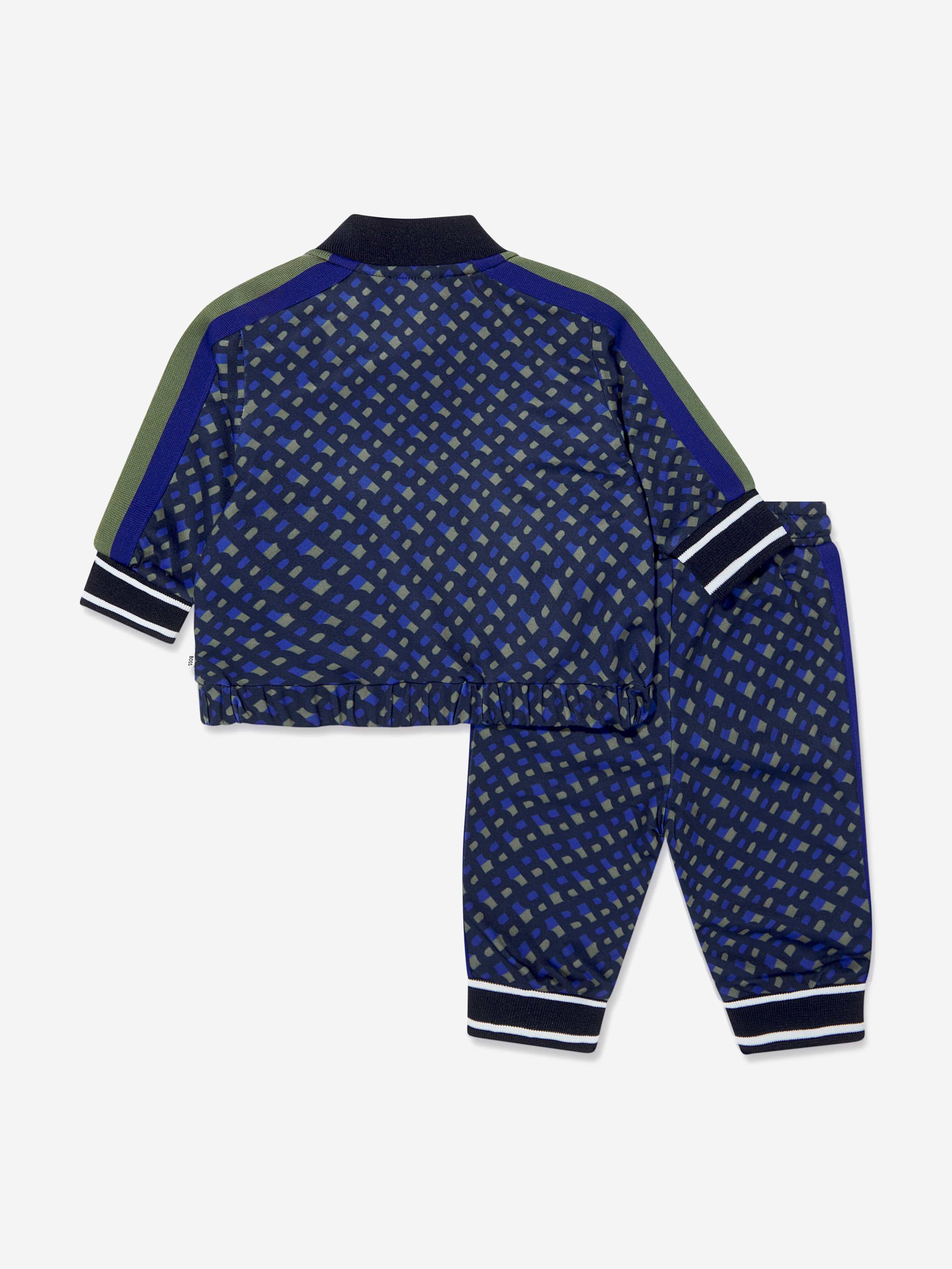 BOSS Baby Boys Patterned Tracksuit In Navy