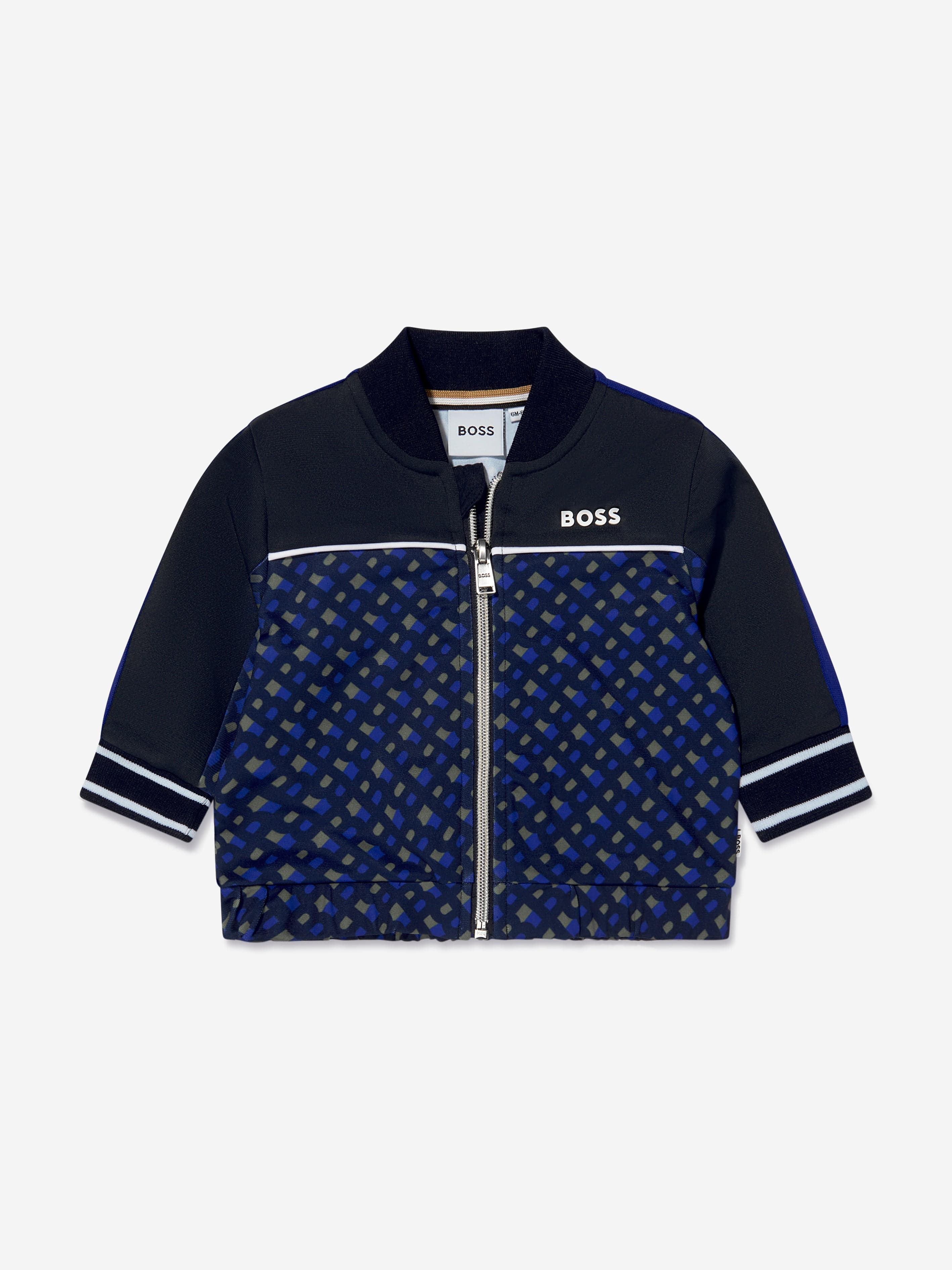 BOSS Baby Boys Patterned Tracksuit In Navy