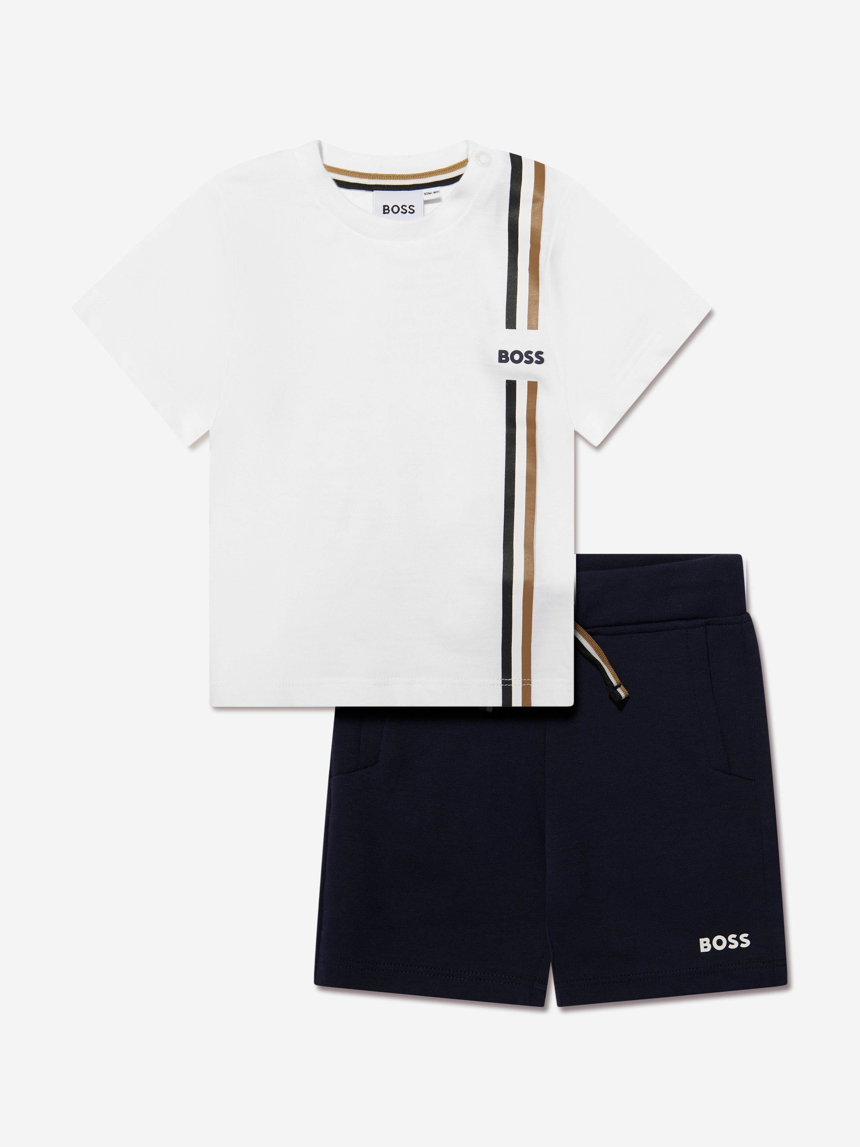 BOSS Baby Boys T-Shirt And Shorts Set In White