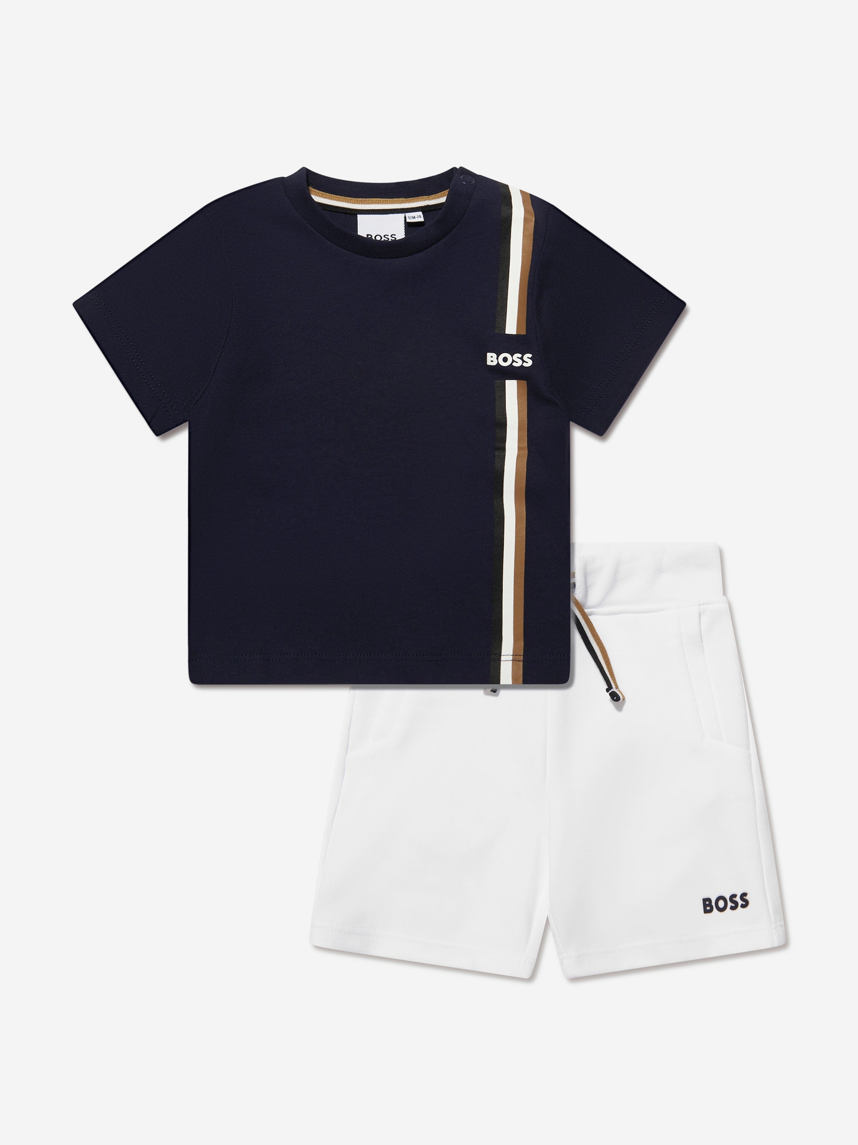 BOSS Baby Boys T-Shirt And Shorts Set In Navy