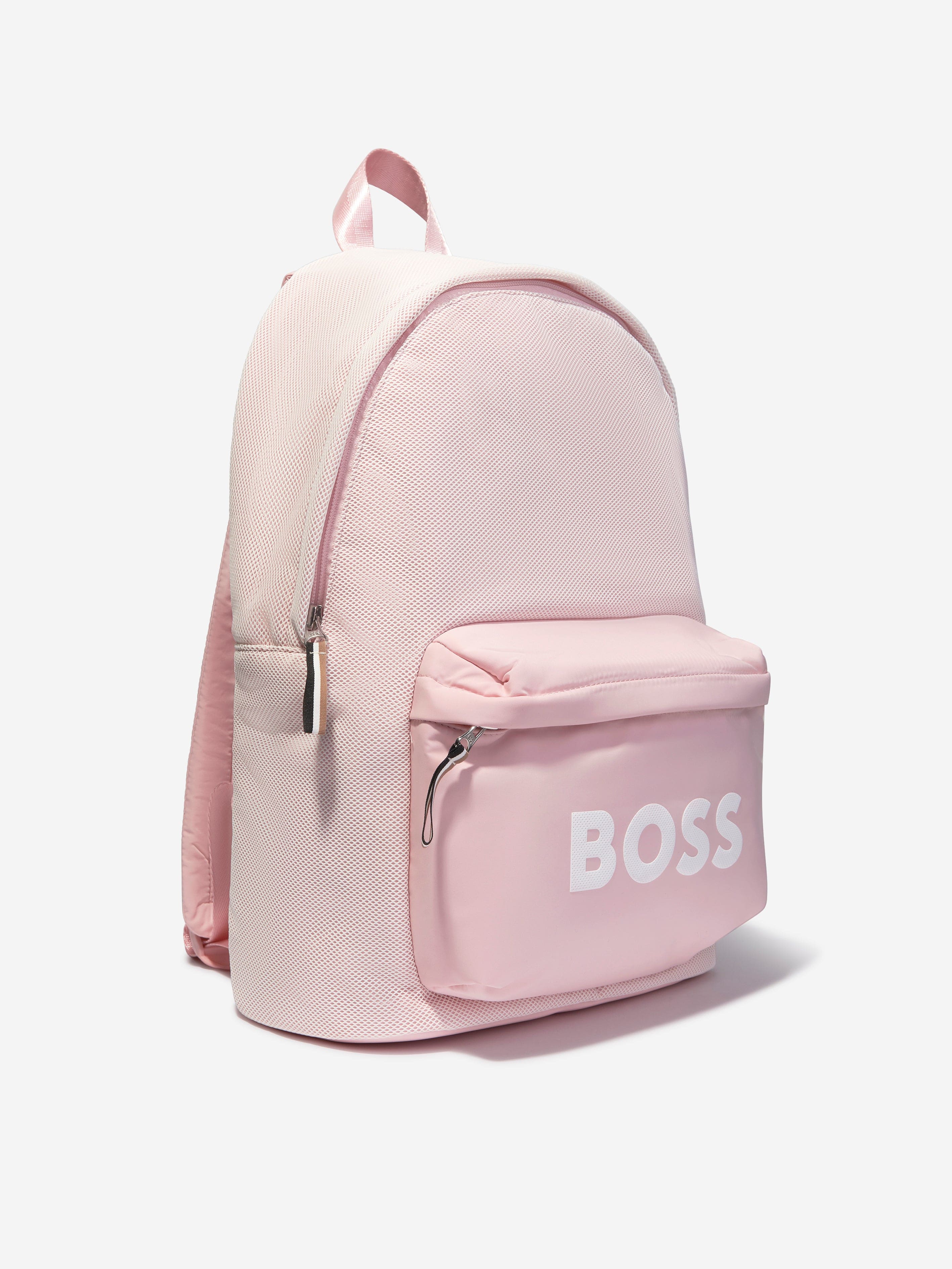 BOSS Girls Logo Backpack In Pink