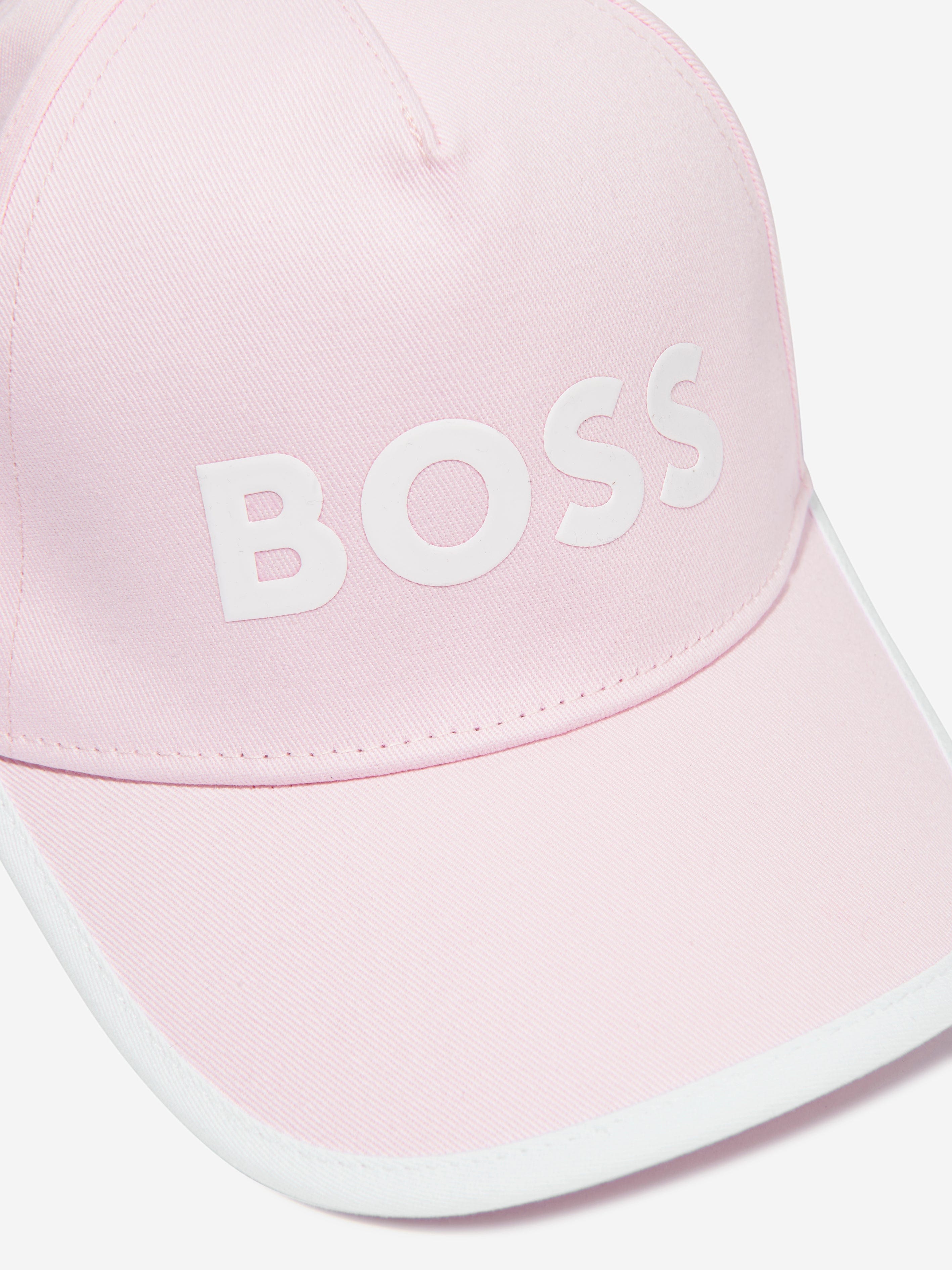 BOSS Girls Logo Cap In Pink