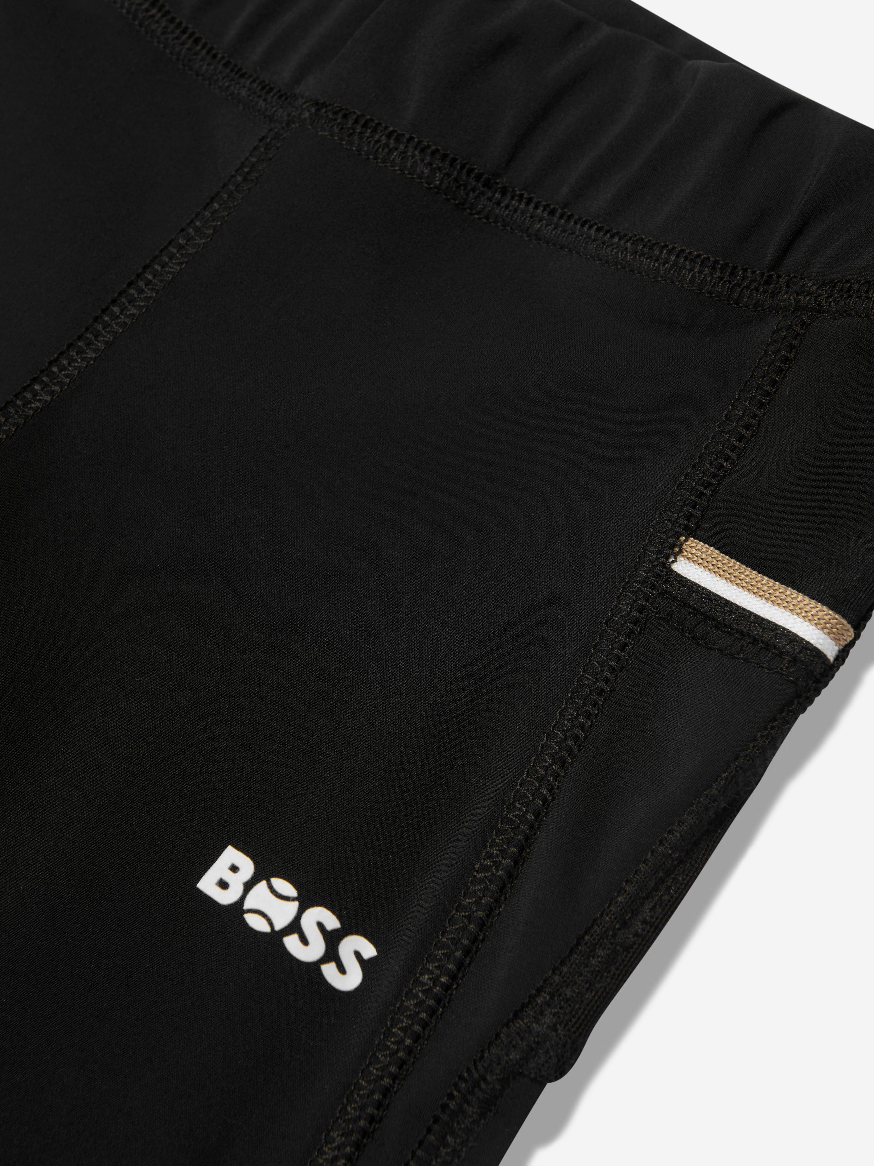 BOSS Girls Logo Leggings In Black