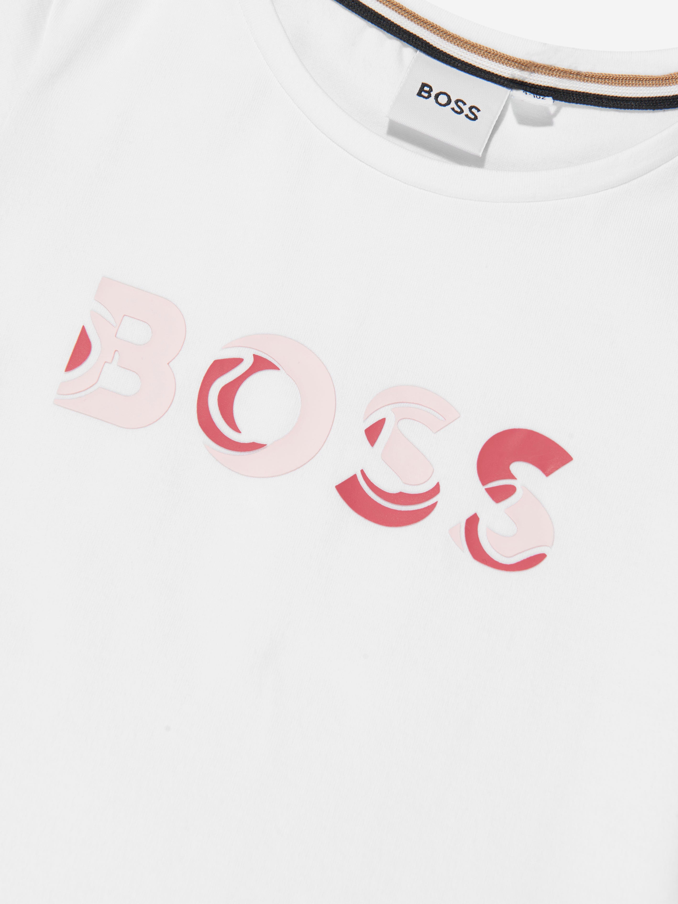 BOSS Girls Logo T-Shirt In White