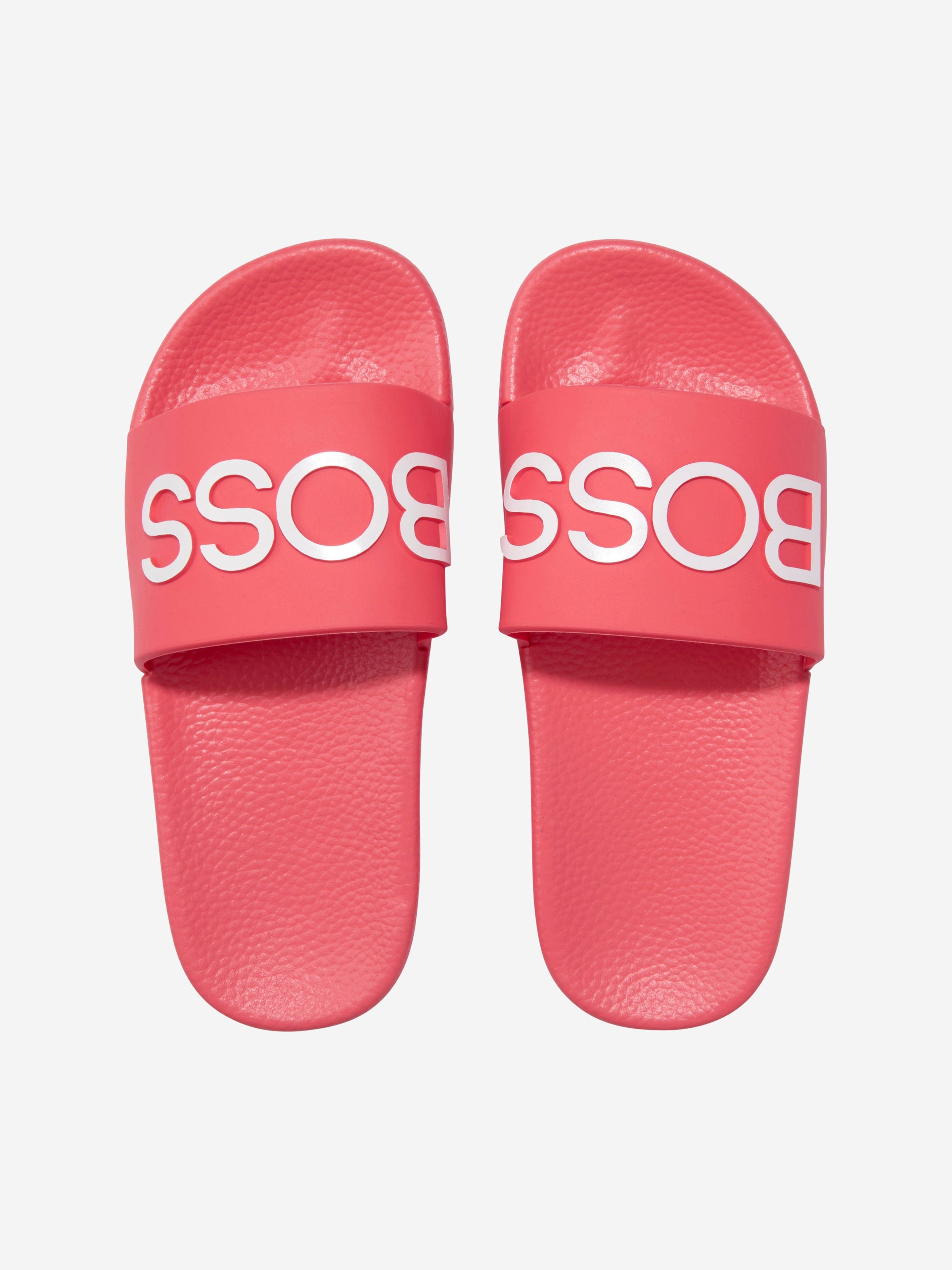 BOSS Girls Logo Sliders In Red