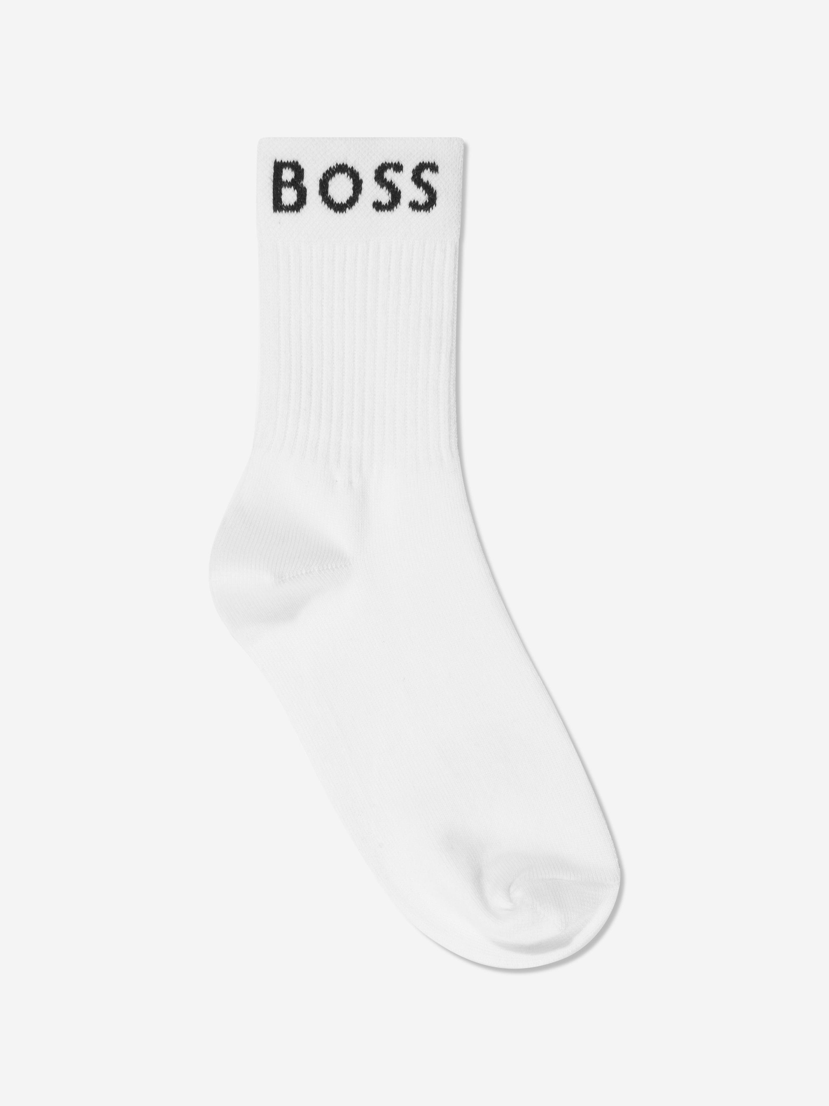 BOSS Boys Socks Set (2 Pairs) In White