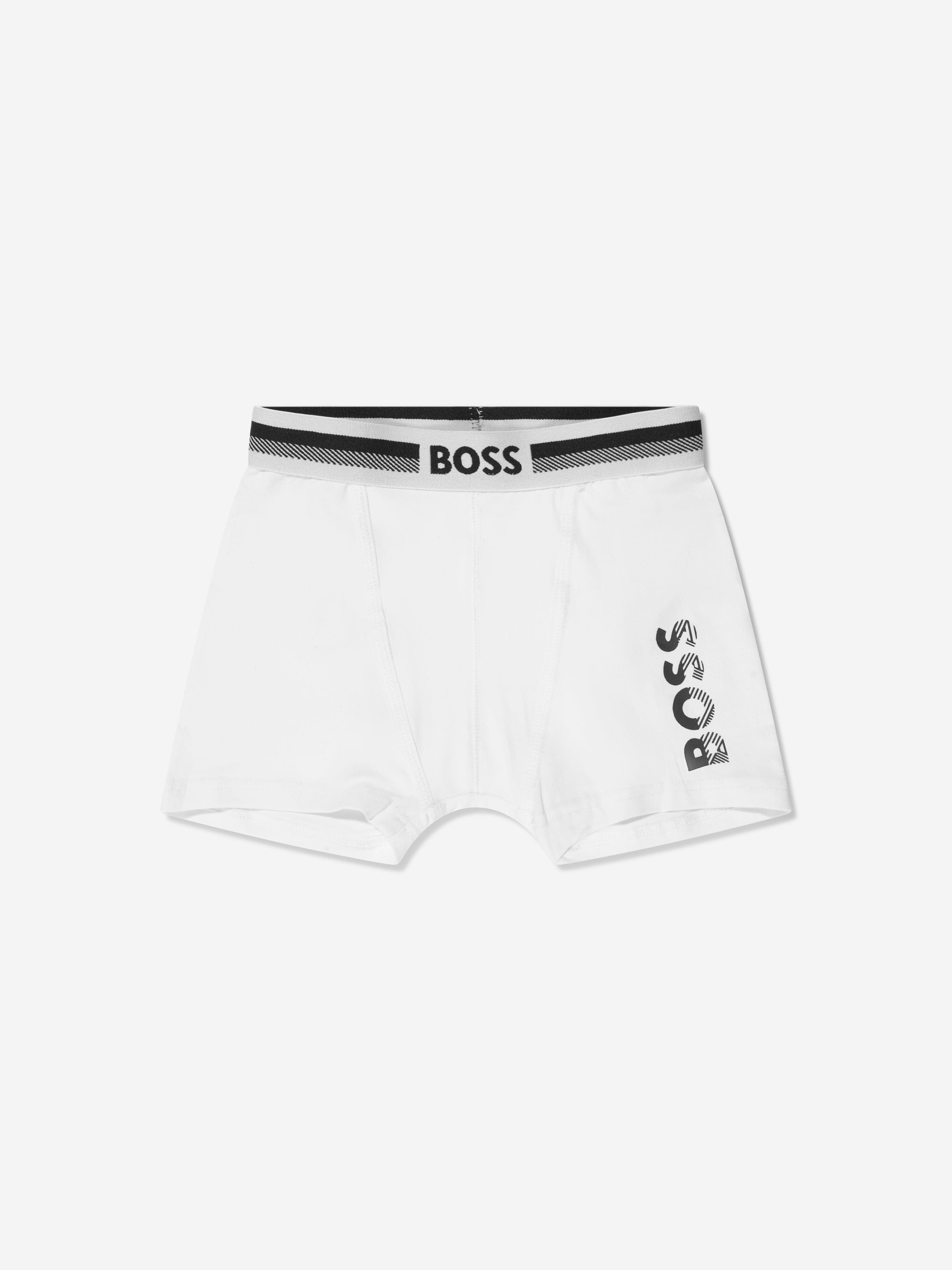 BOSS Boys Boxer Shorts Set (2 Pack) In Black