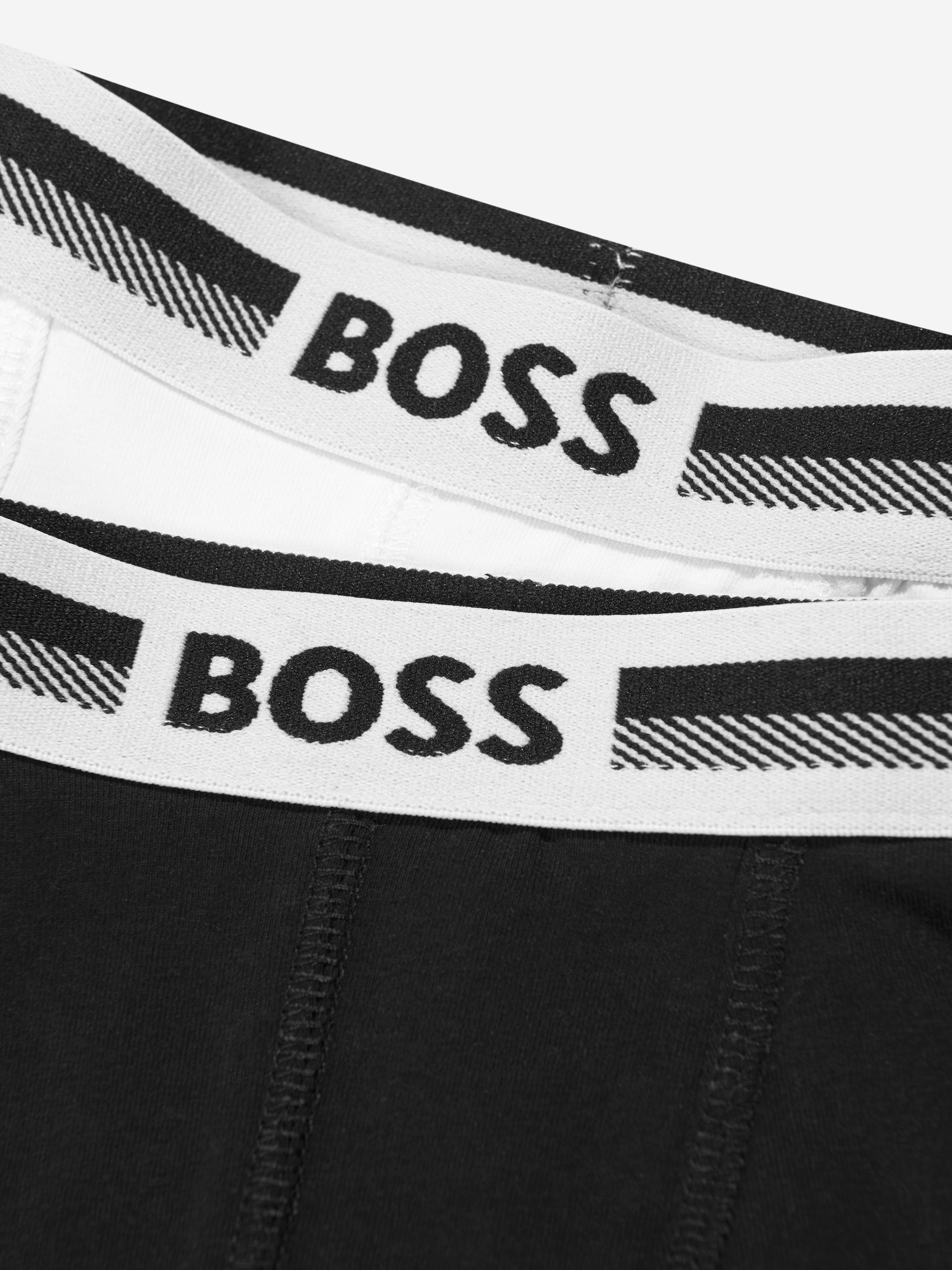 BOSS Boys Boxer Shorts Set (2 Pack) In Black