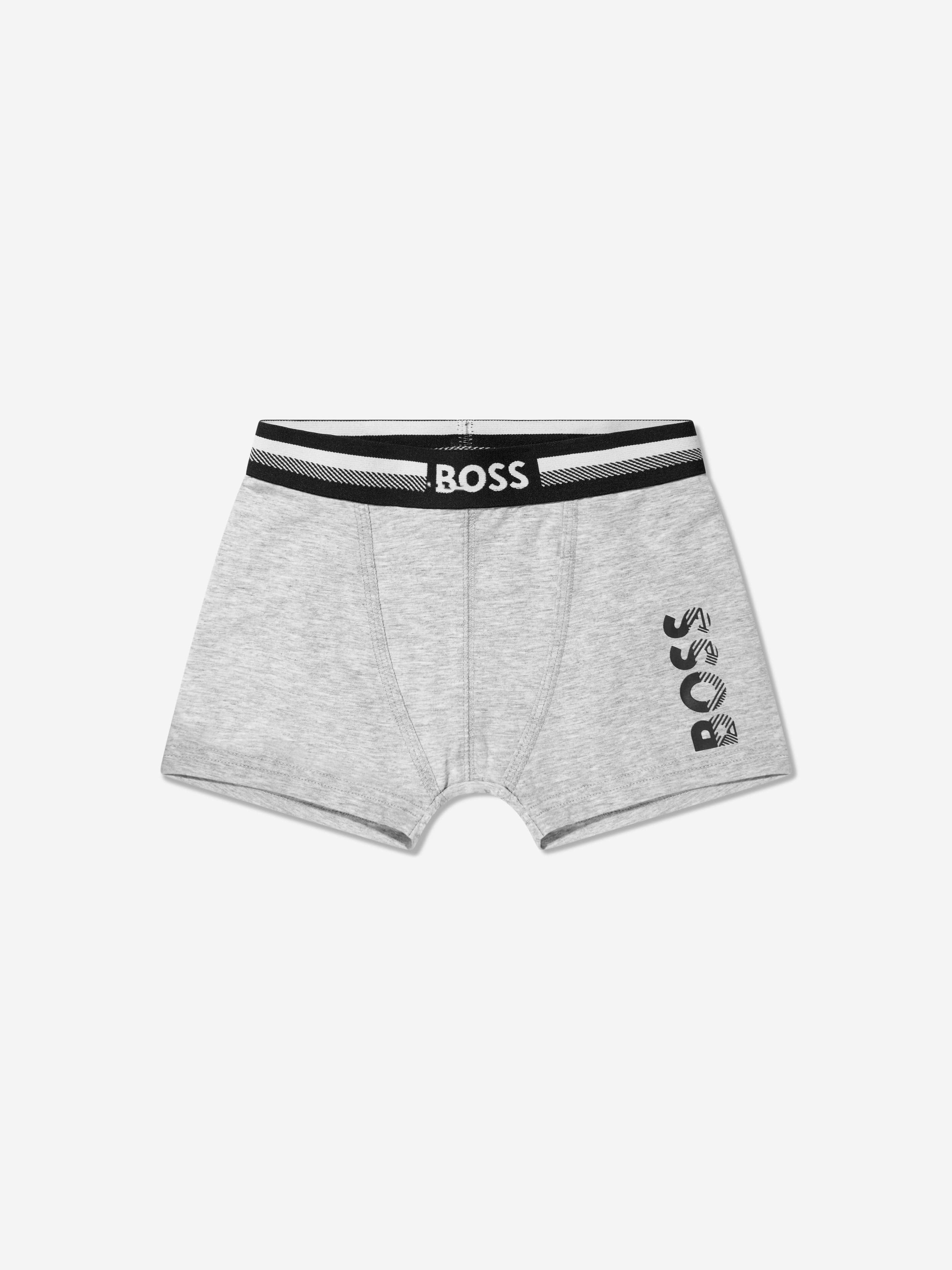 BOSS Boys Boxer Shorts Set (2 Pack) In Navy