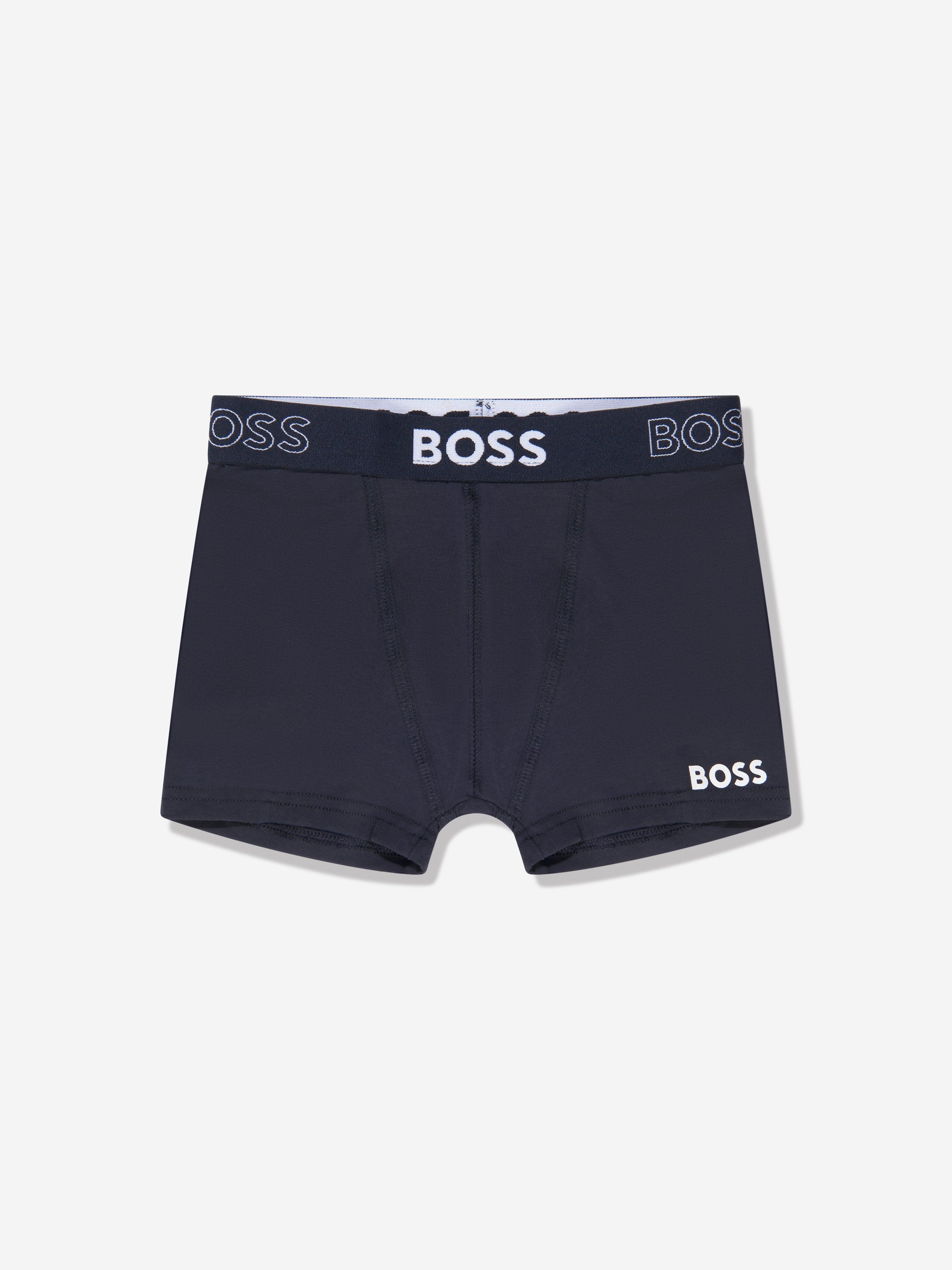 BOSS Boys Boxer Shorts Set (2 Pack) In Navy