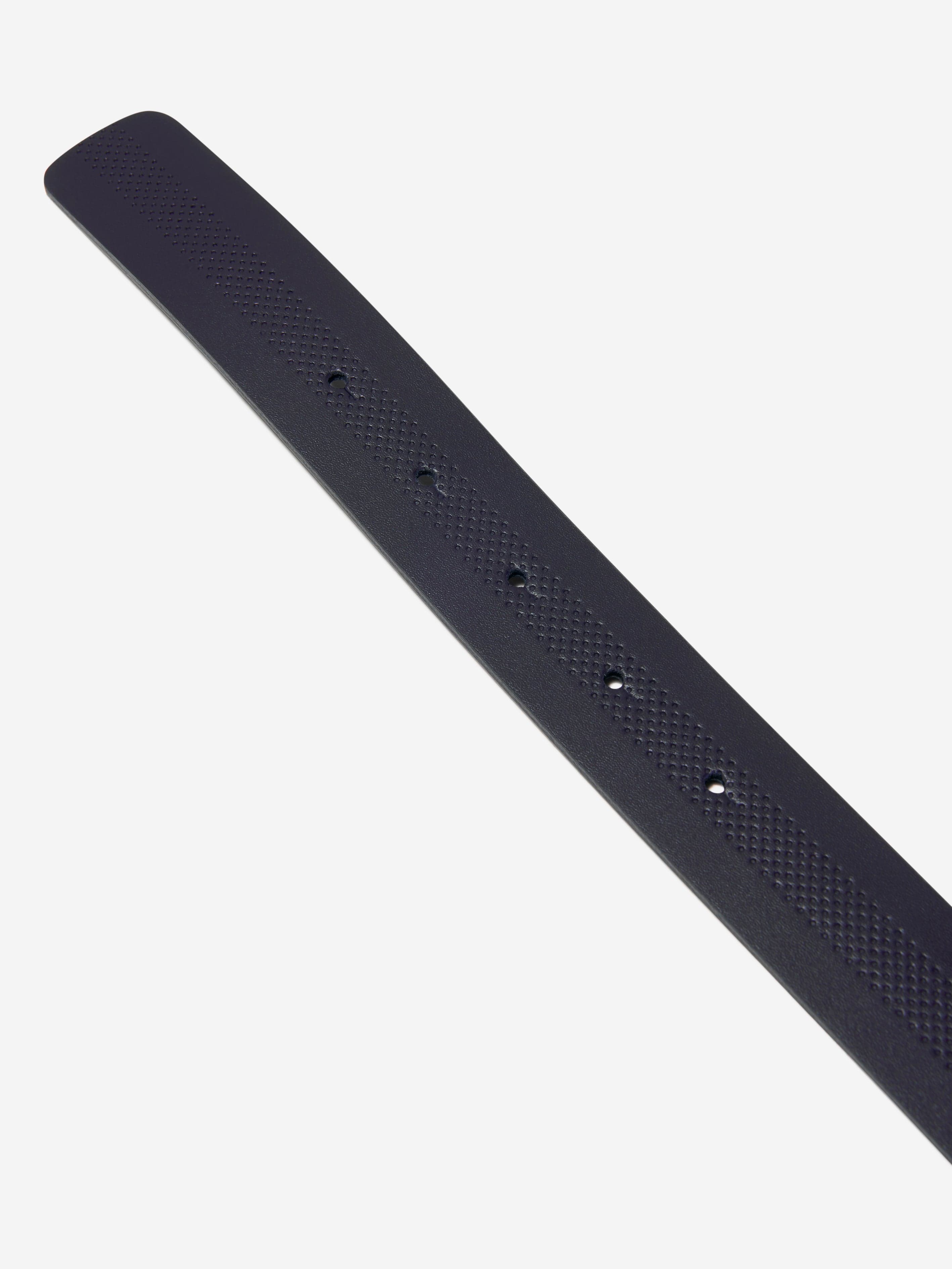 BOSS Boys Textured Leather Belt In Navy