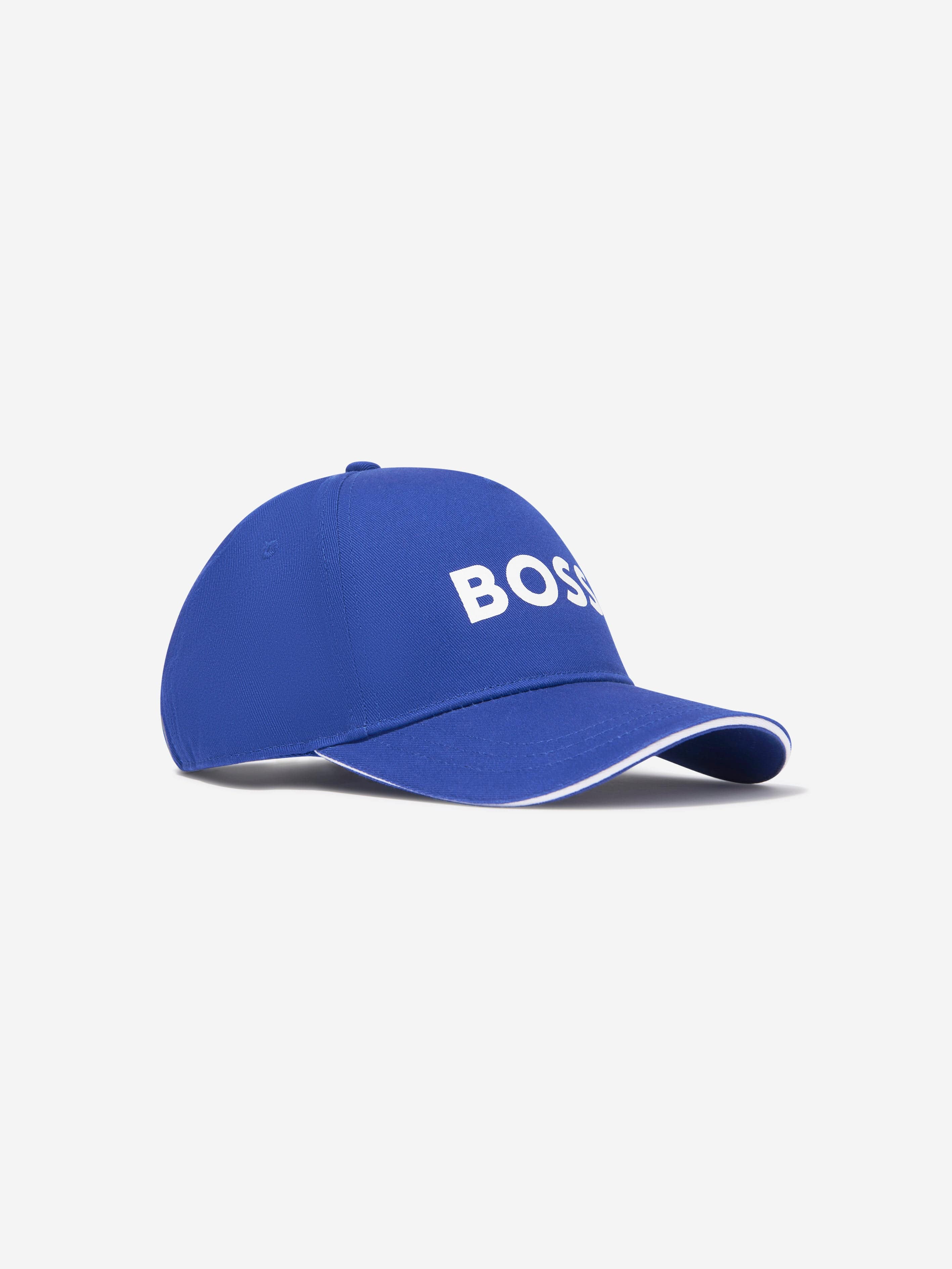 BOSS Boys Logo Cap In Blue