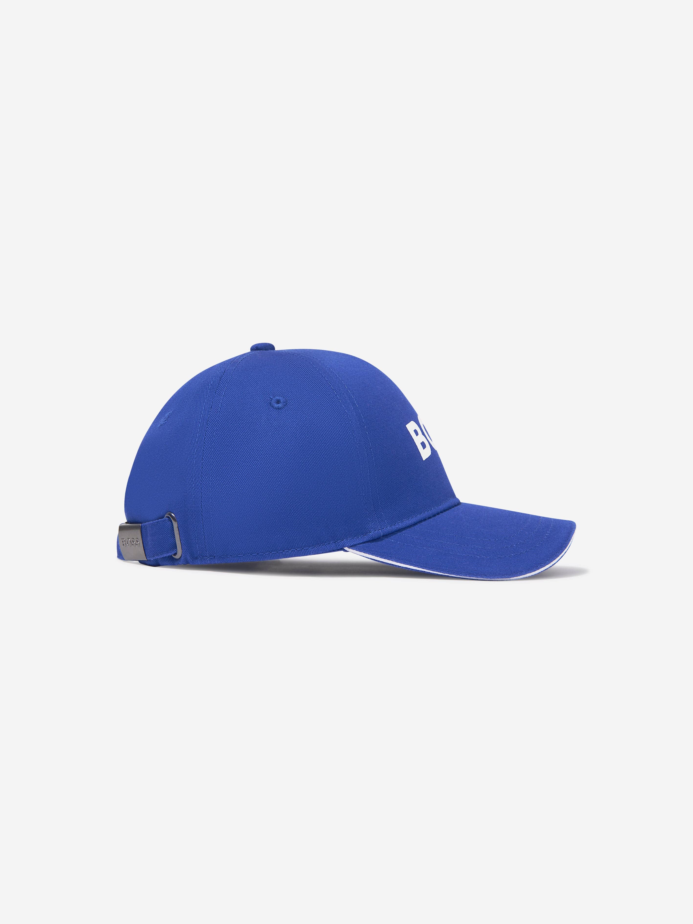 BOSS Boys Logo Cap In Blue