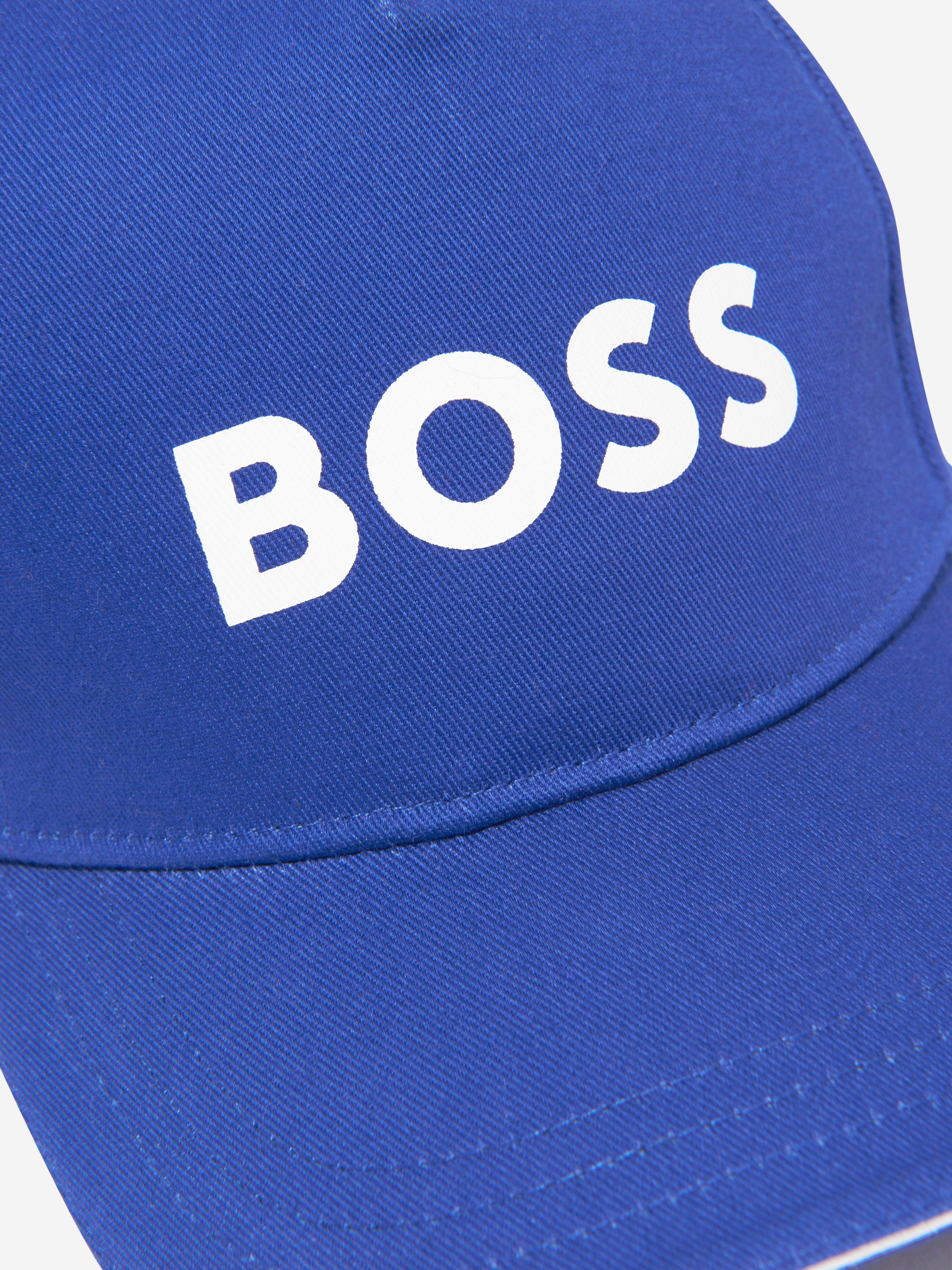 BOSS Boys Logo Cap In Blue