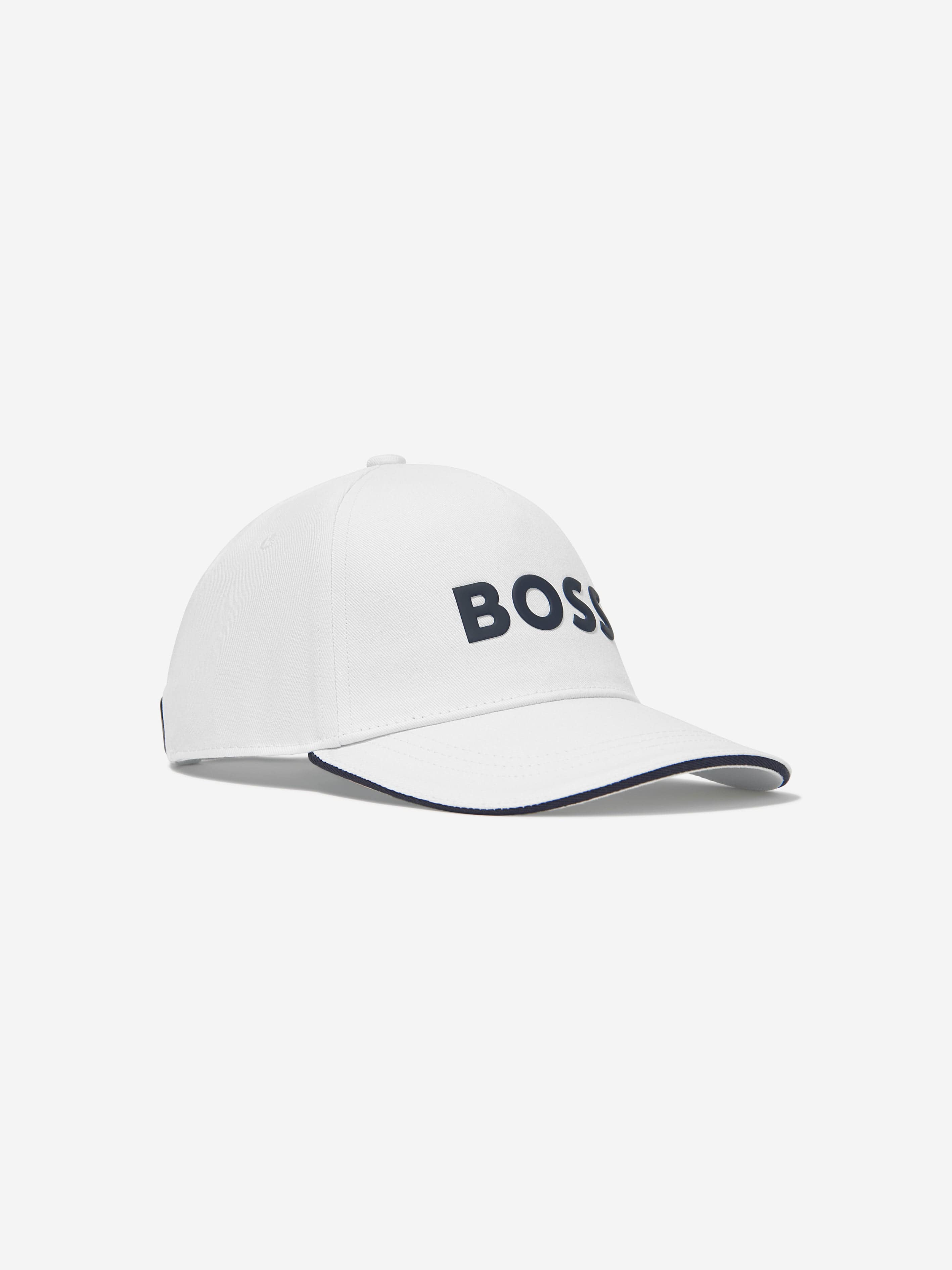 BOSS Boys Logo Cap In White