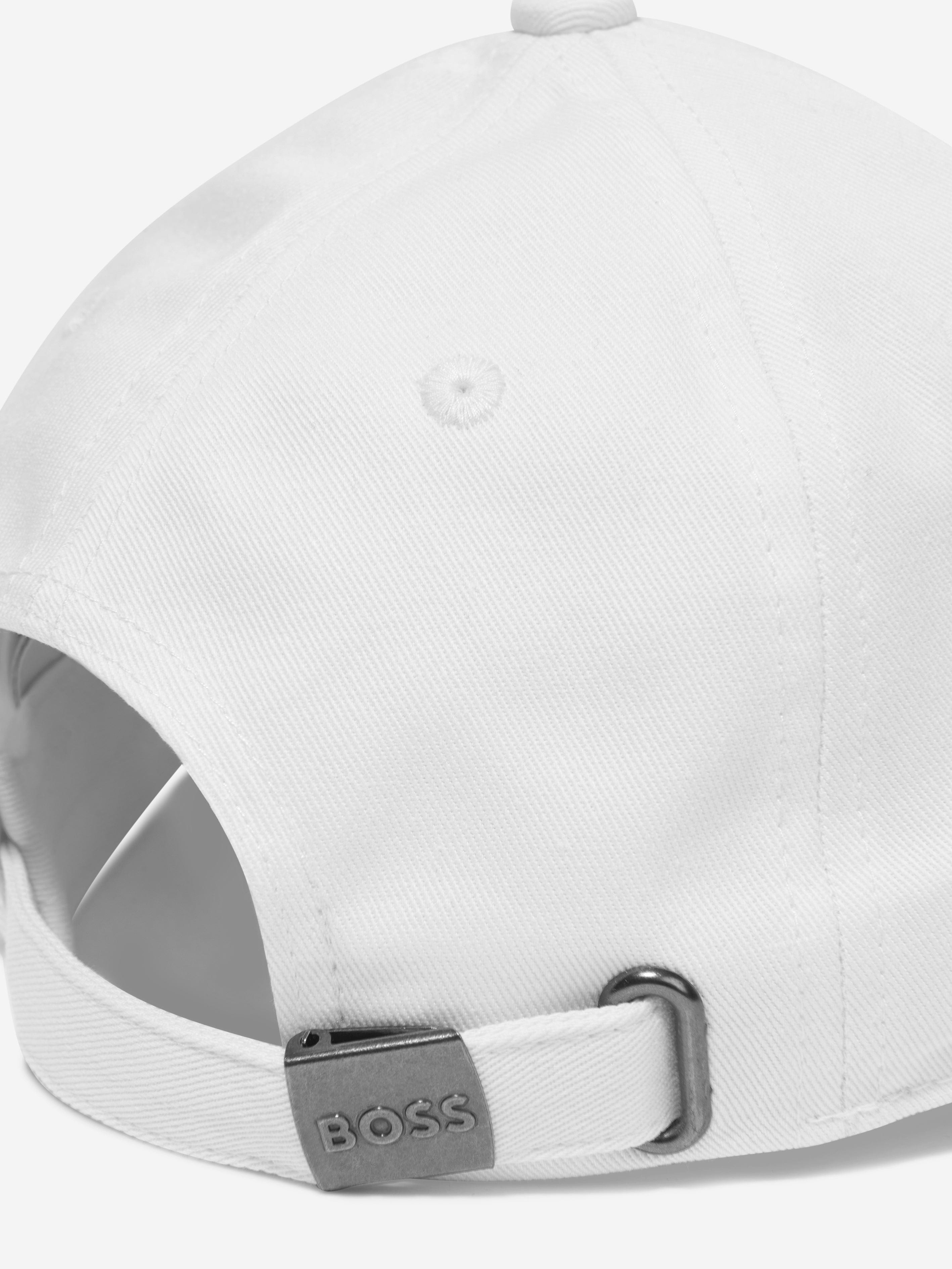 BOSS Boys Logo Cap In White