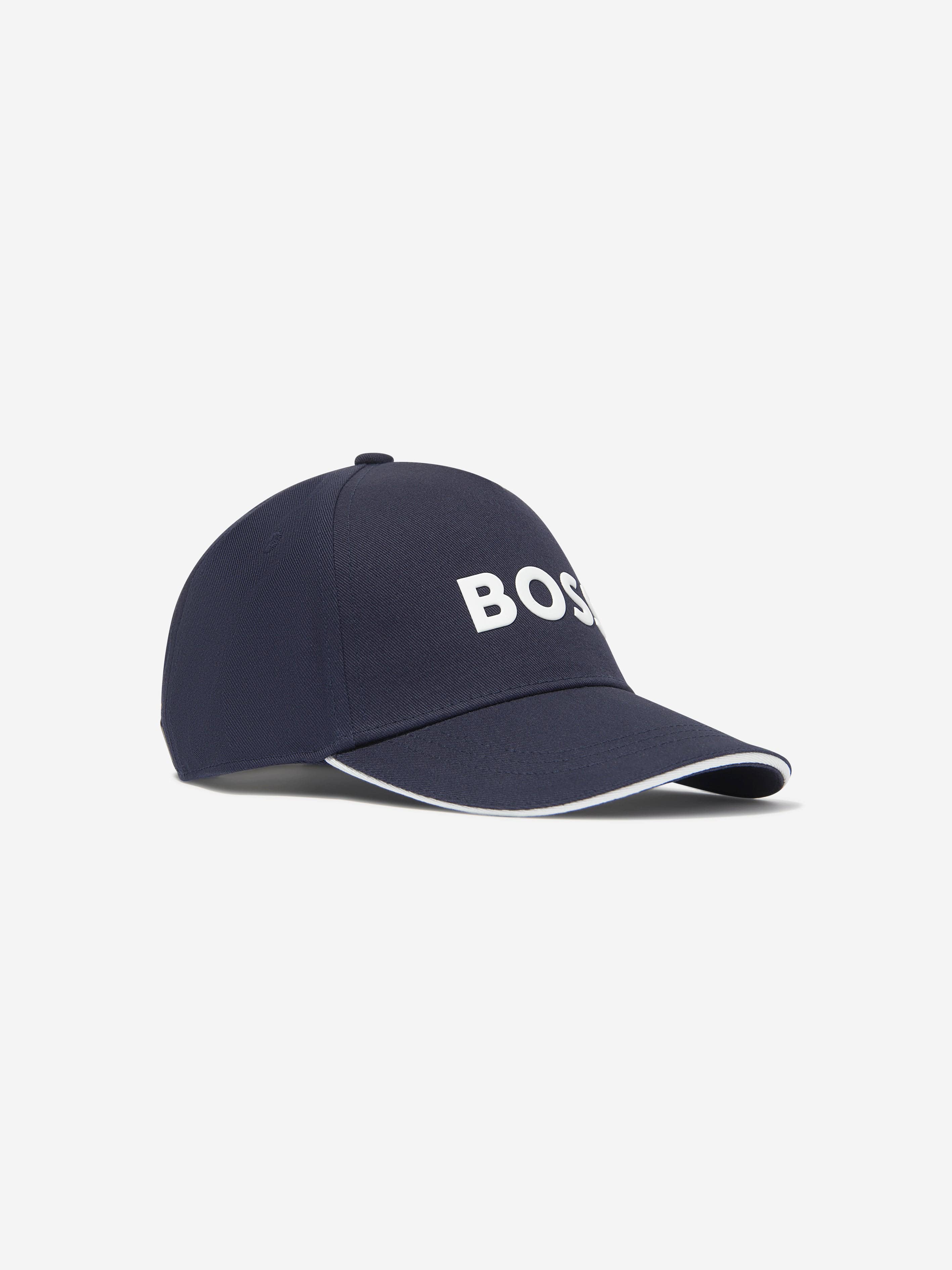 BOSS Boys Logo Cap In Navy