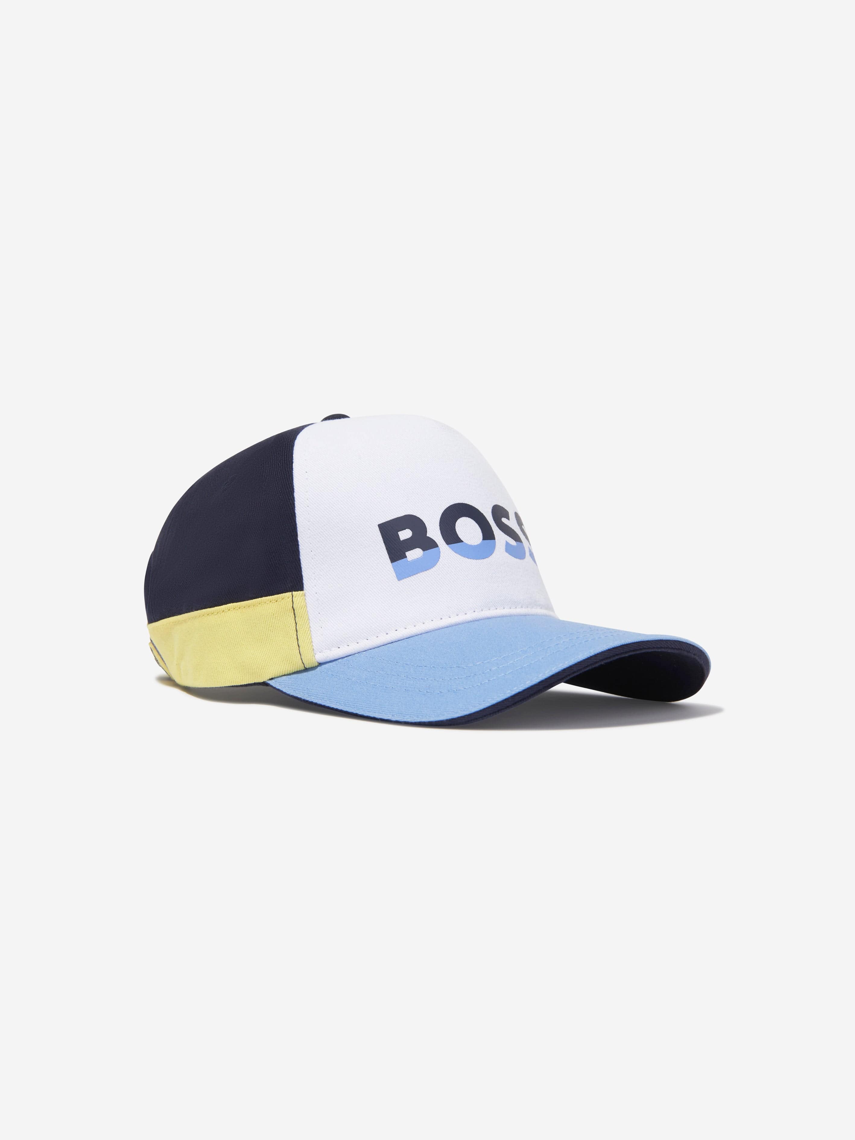 BOSS Boys Logo Cap In Blue