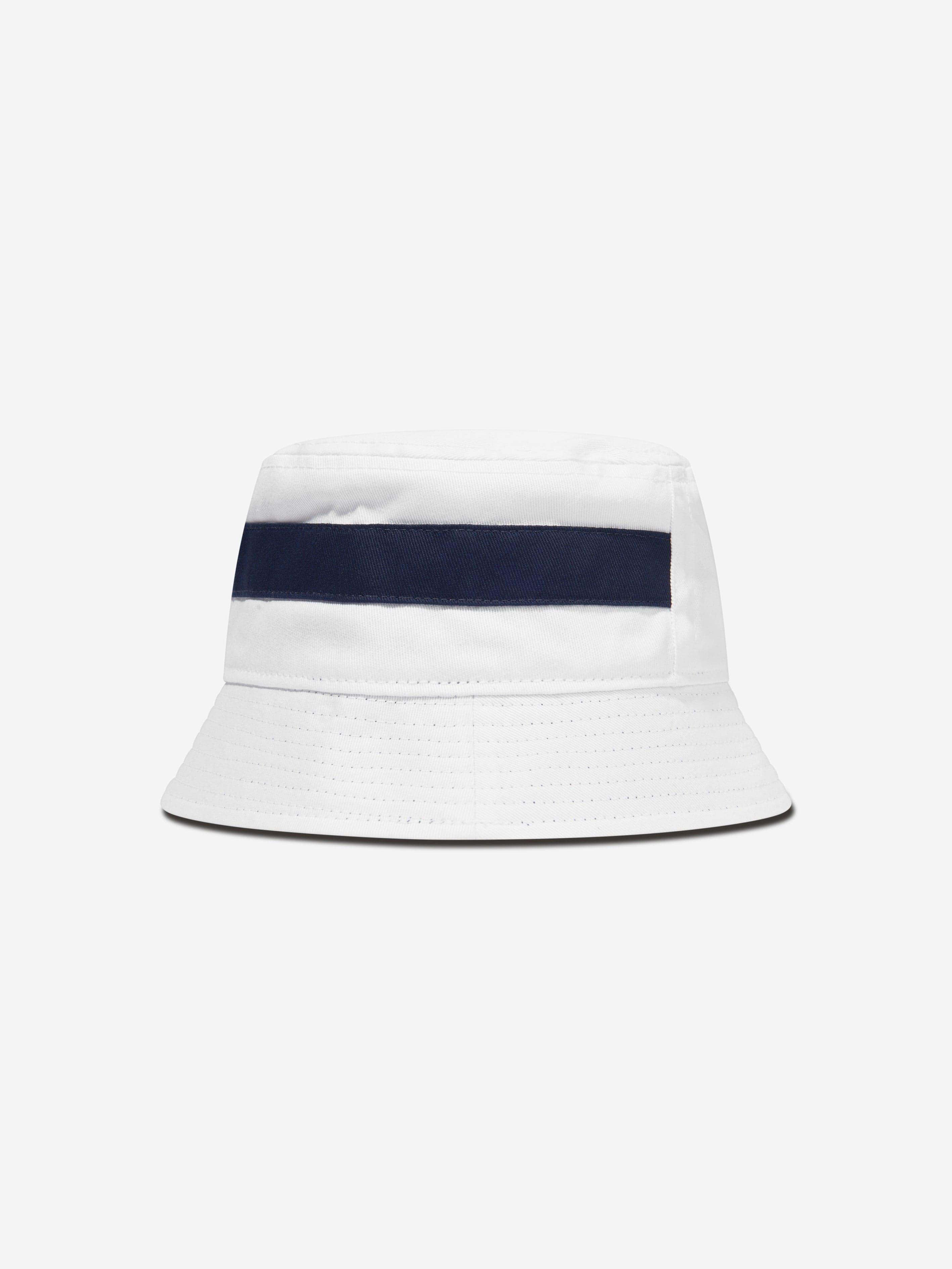 BOSS Boys Logo Bucket Hat In White