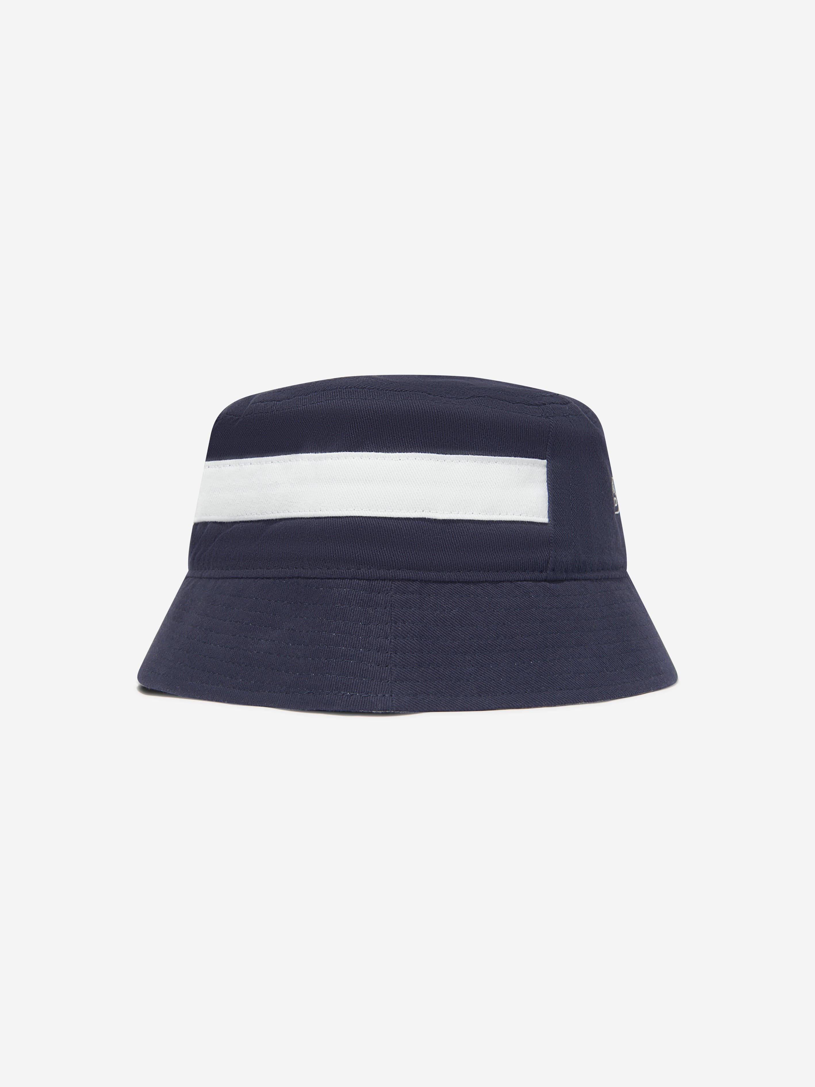 BOSS Boys Logo Bucket Hat In Navy