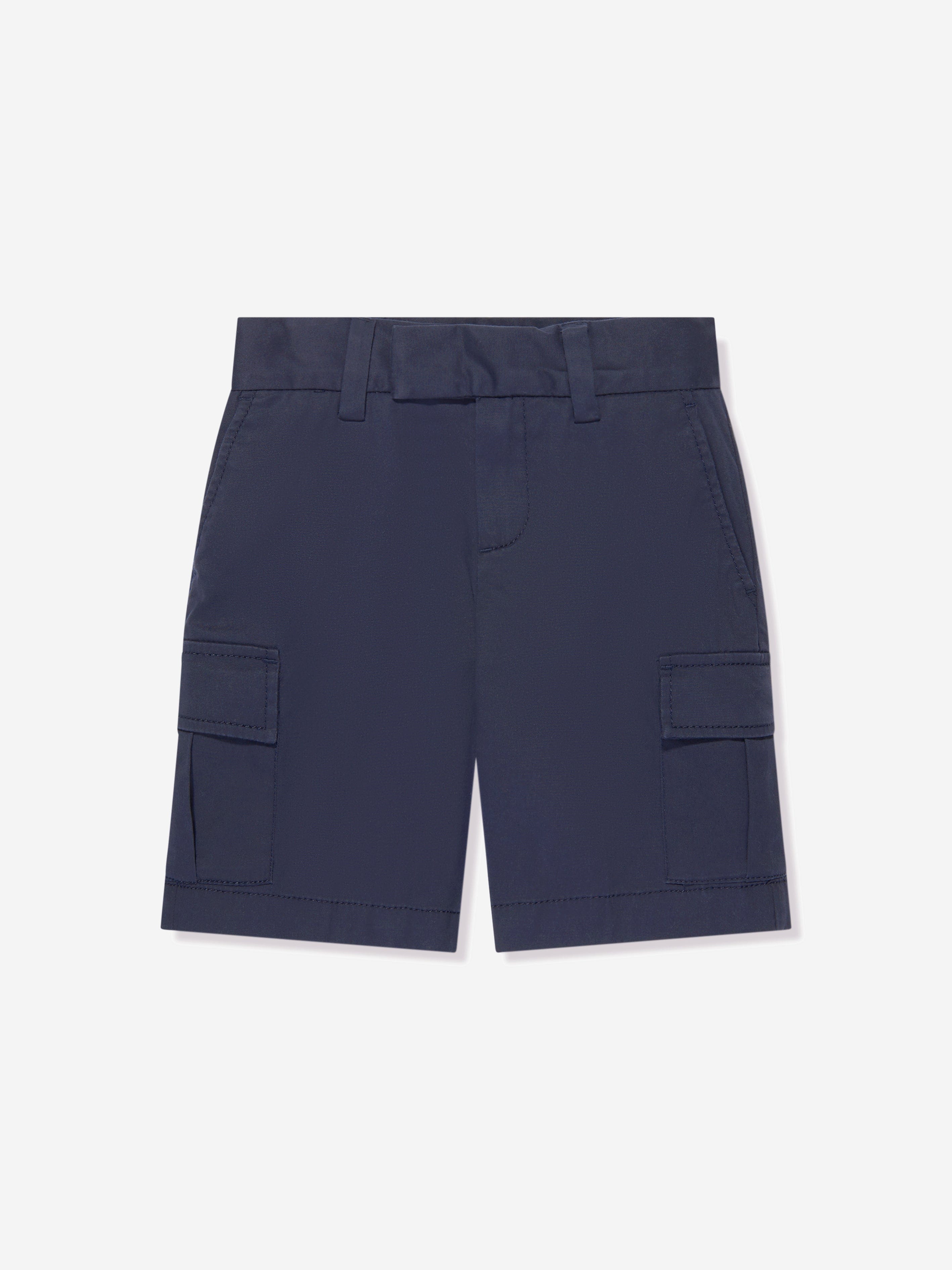 BOSS Boys Pocket Bermuda Shorts In Navy