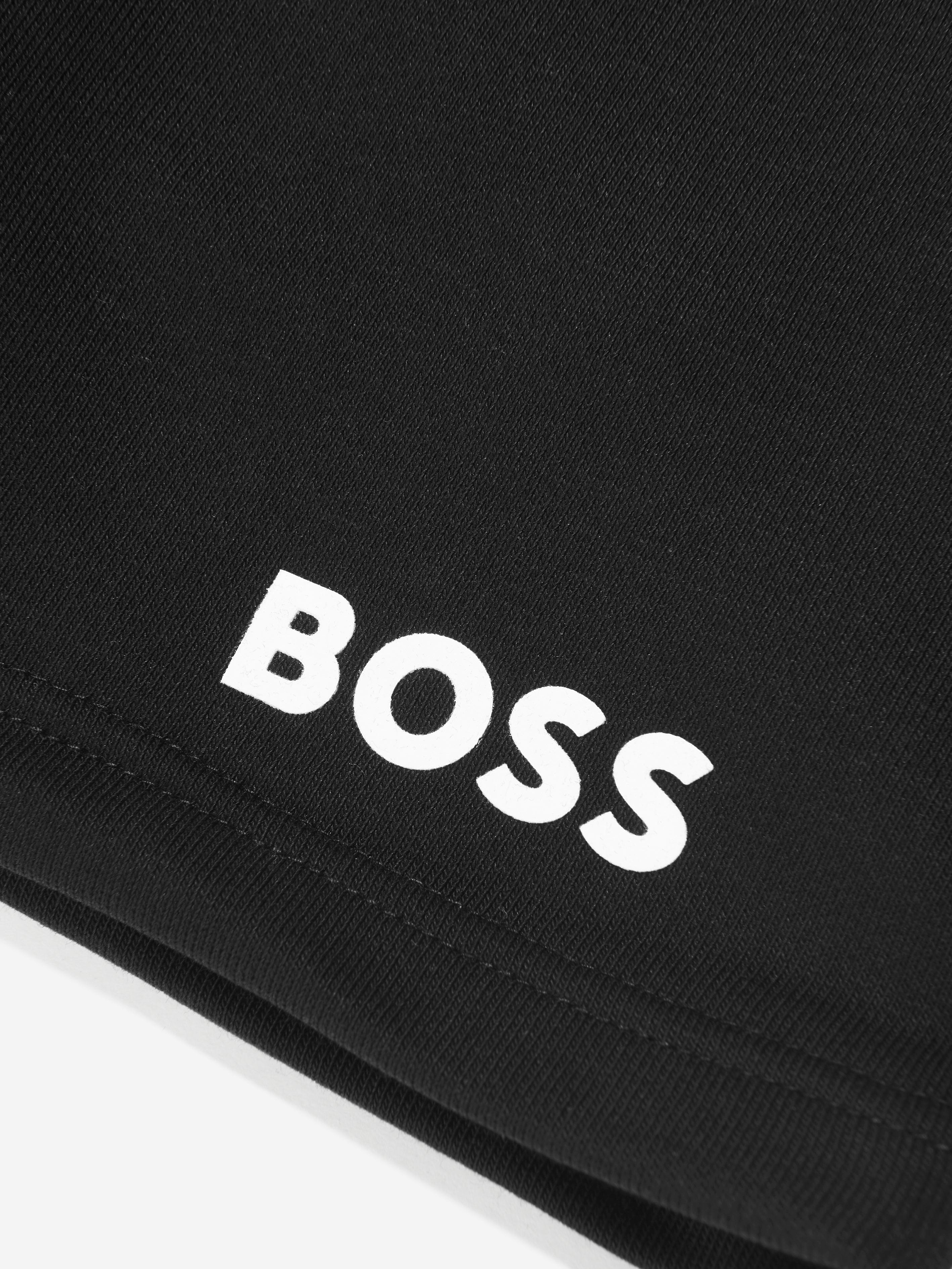 BOSS Boys Logo Sweat Shorts In Black