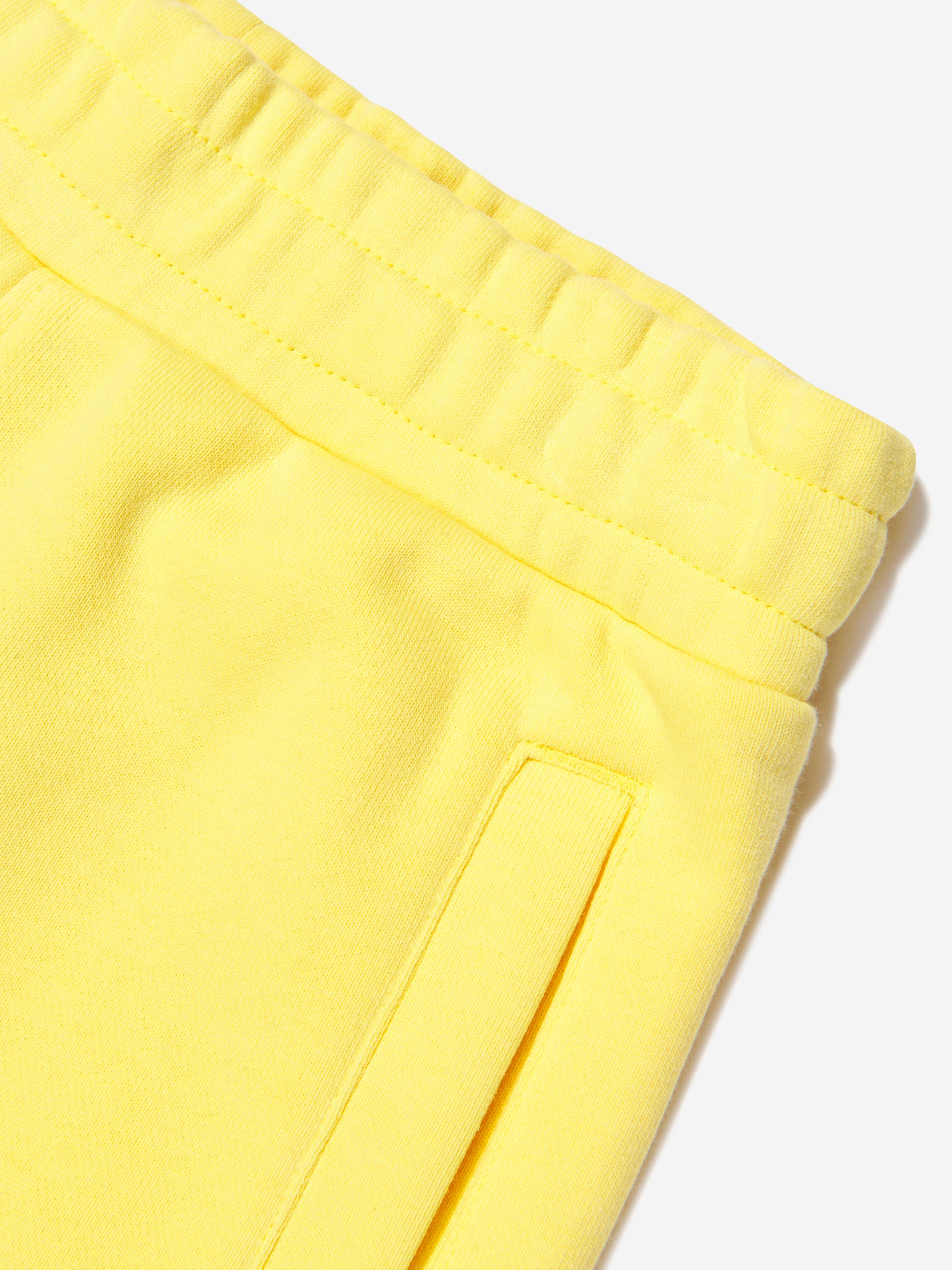 BOSS Boys Logo Sweat Shorts In Yellow