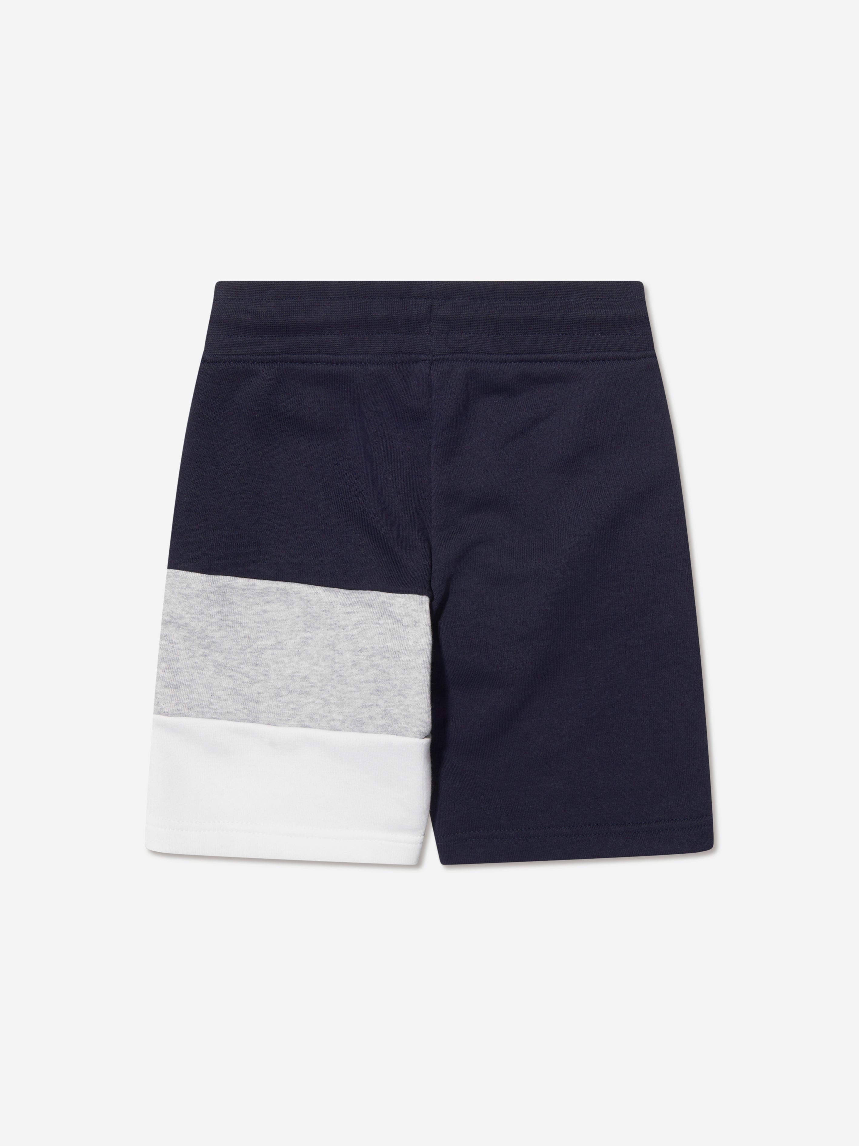 BOSS Boys Logo Bermuda Shorts In Navy