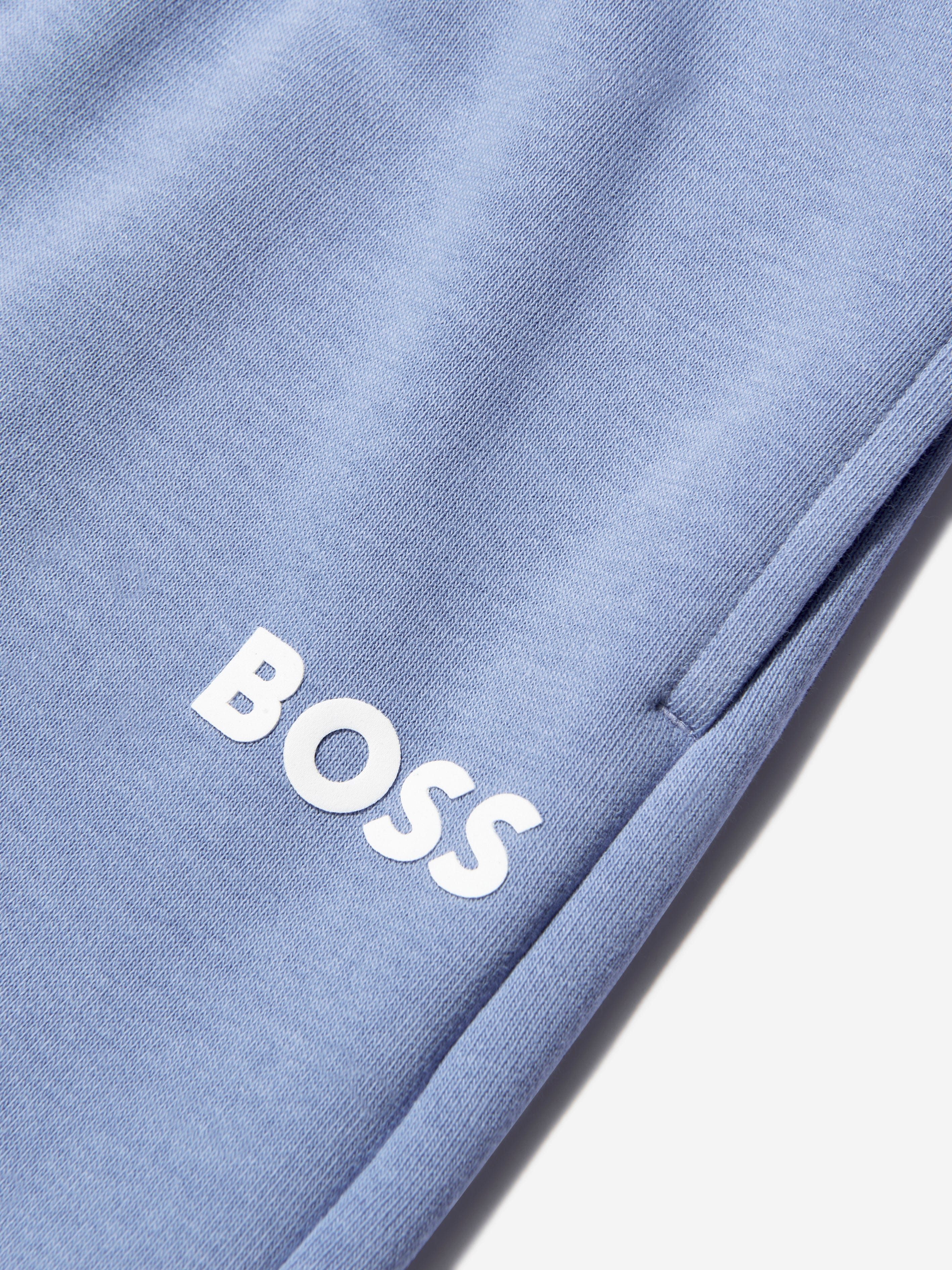 BOSS Boys Logo Joggers In Blue