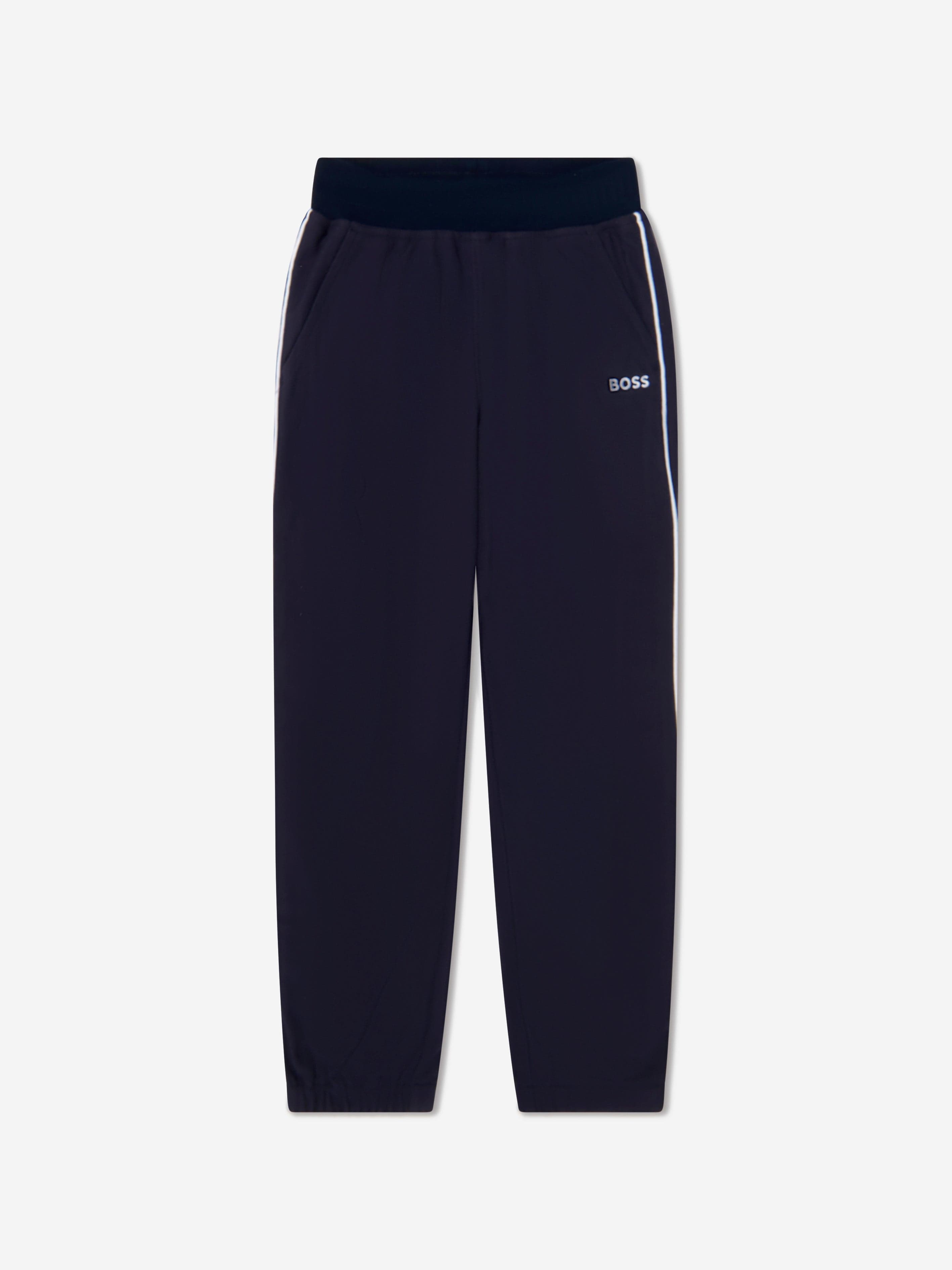 BOSS Boys Logo Joggers In Navy