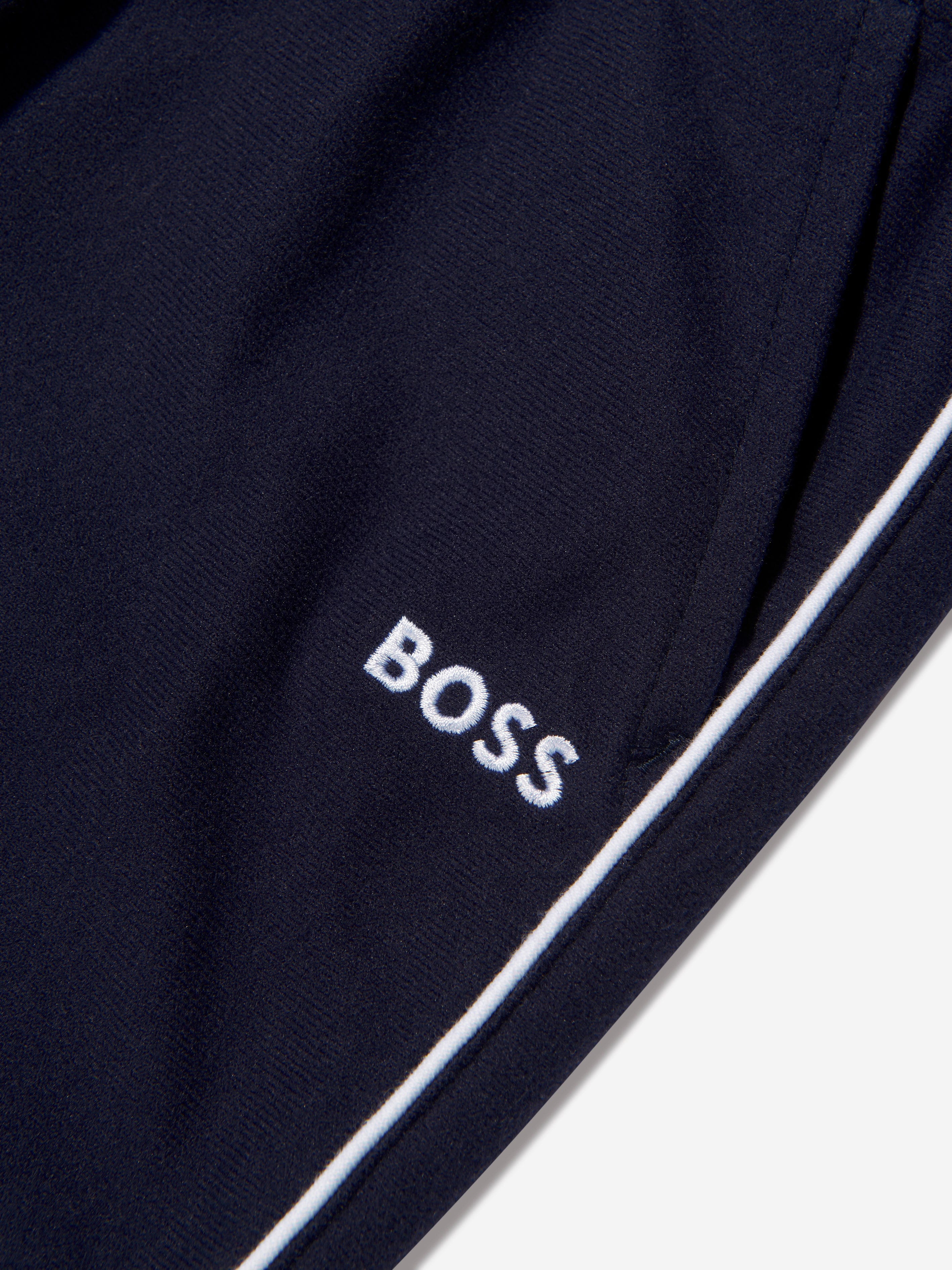 BOSS Boys Logo Joggers In Navy