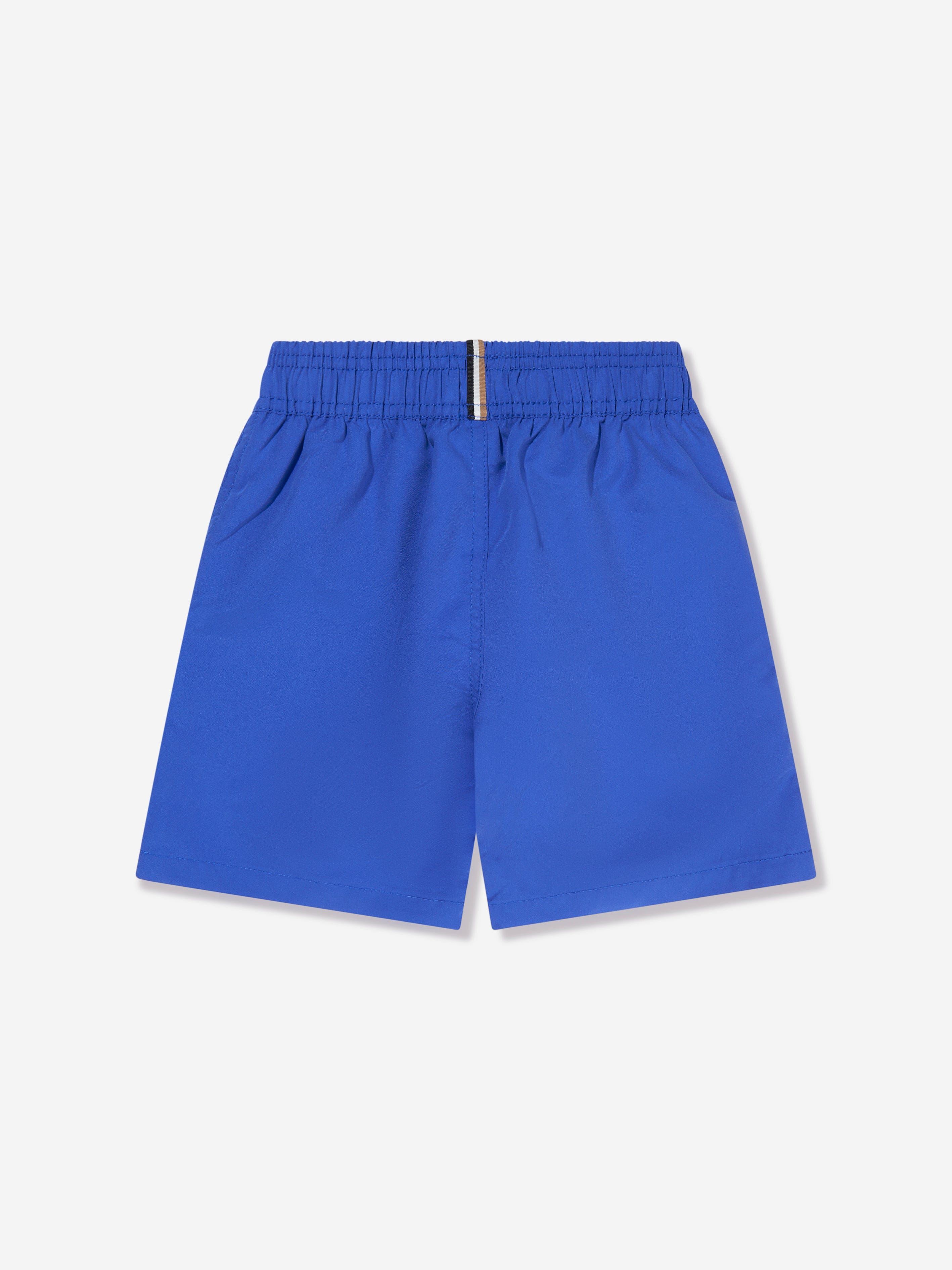 BOSS Boys Logo Swim Shorts In Blue