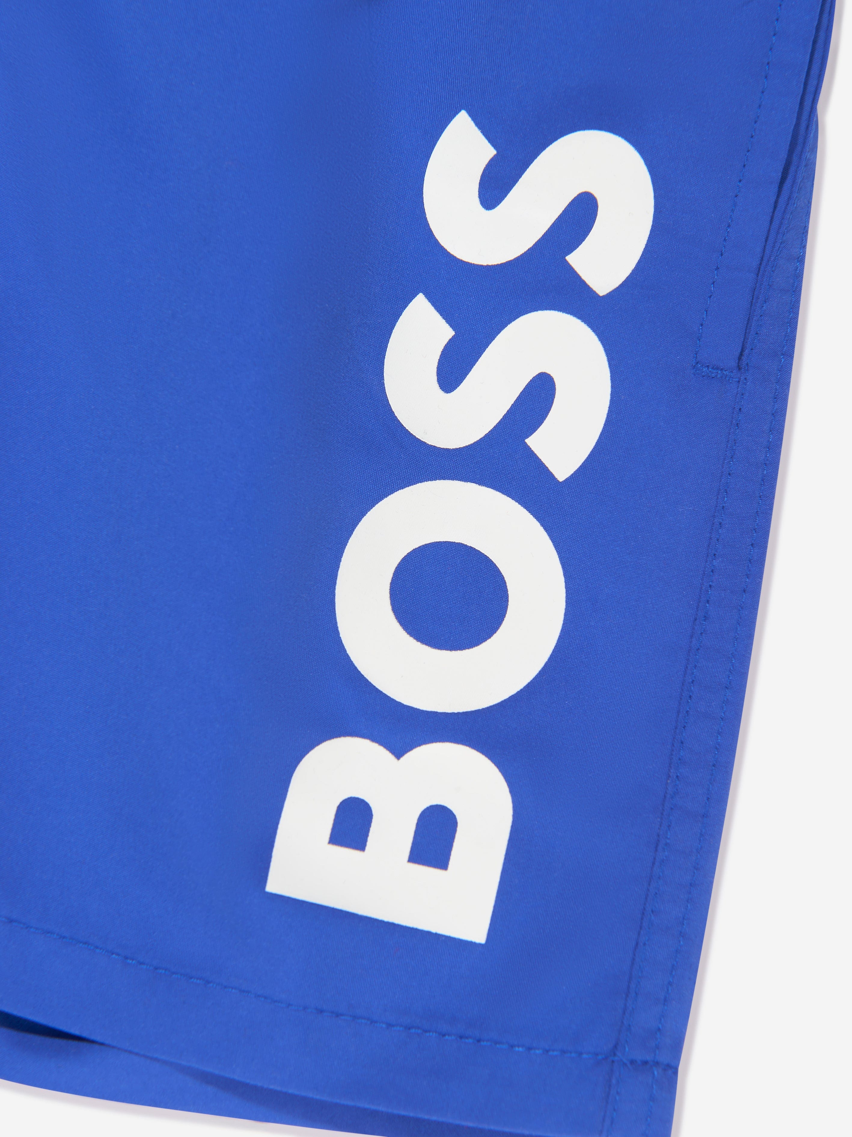 BOSS Boys Logo Swim Shorts In Blue