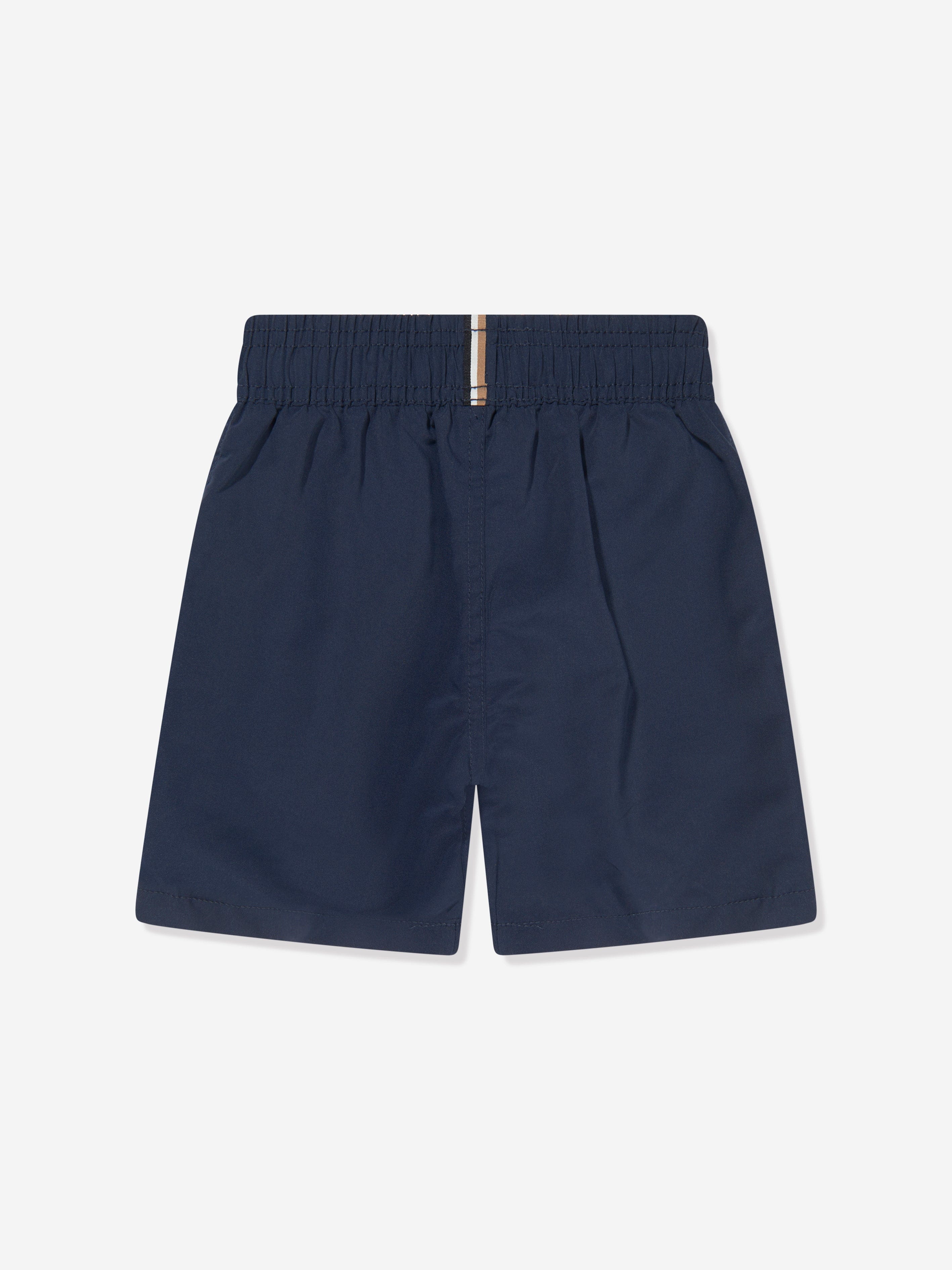 BOSS Boys Logo Swim Shorts In Navy