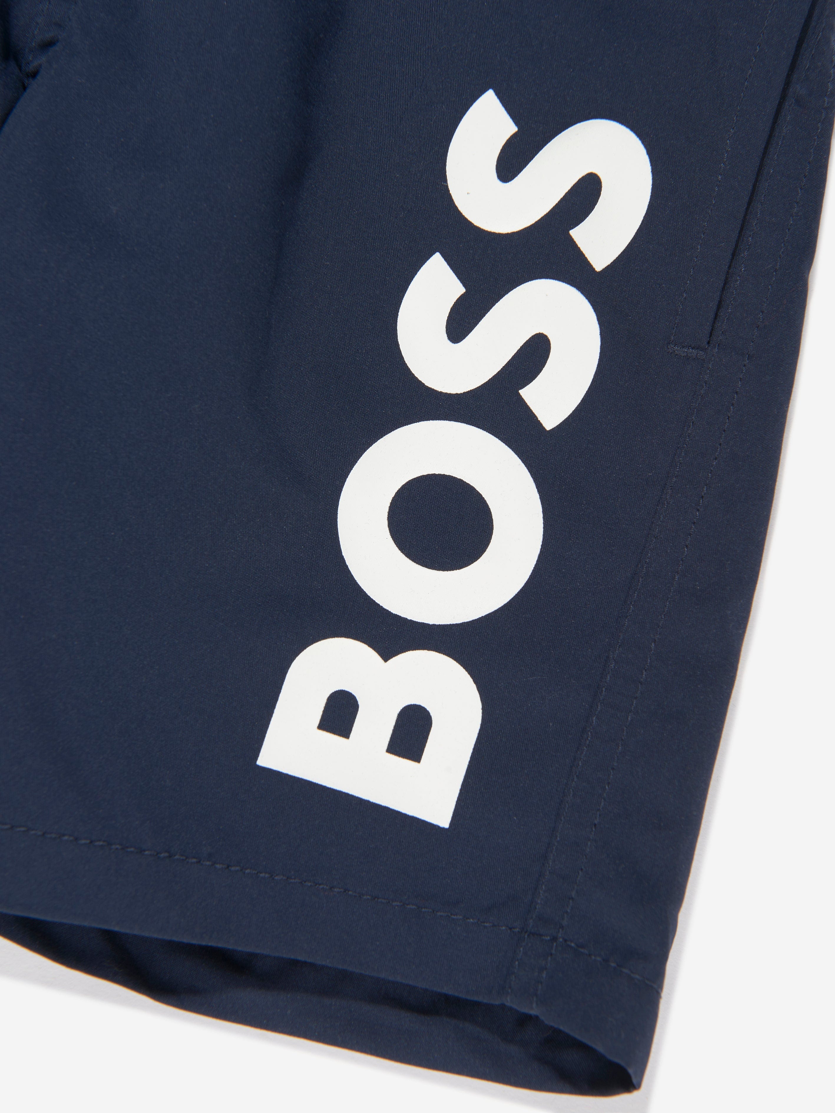 BOSS Boys Logo Swim Shorts In Navy