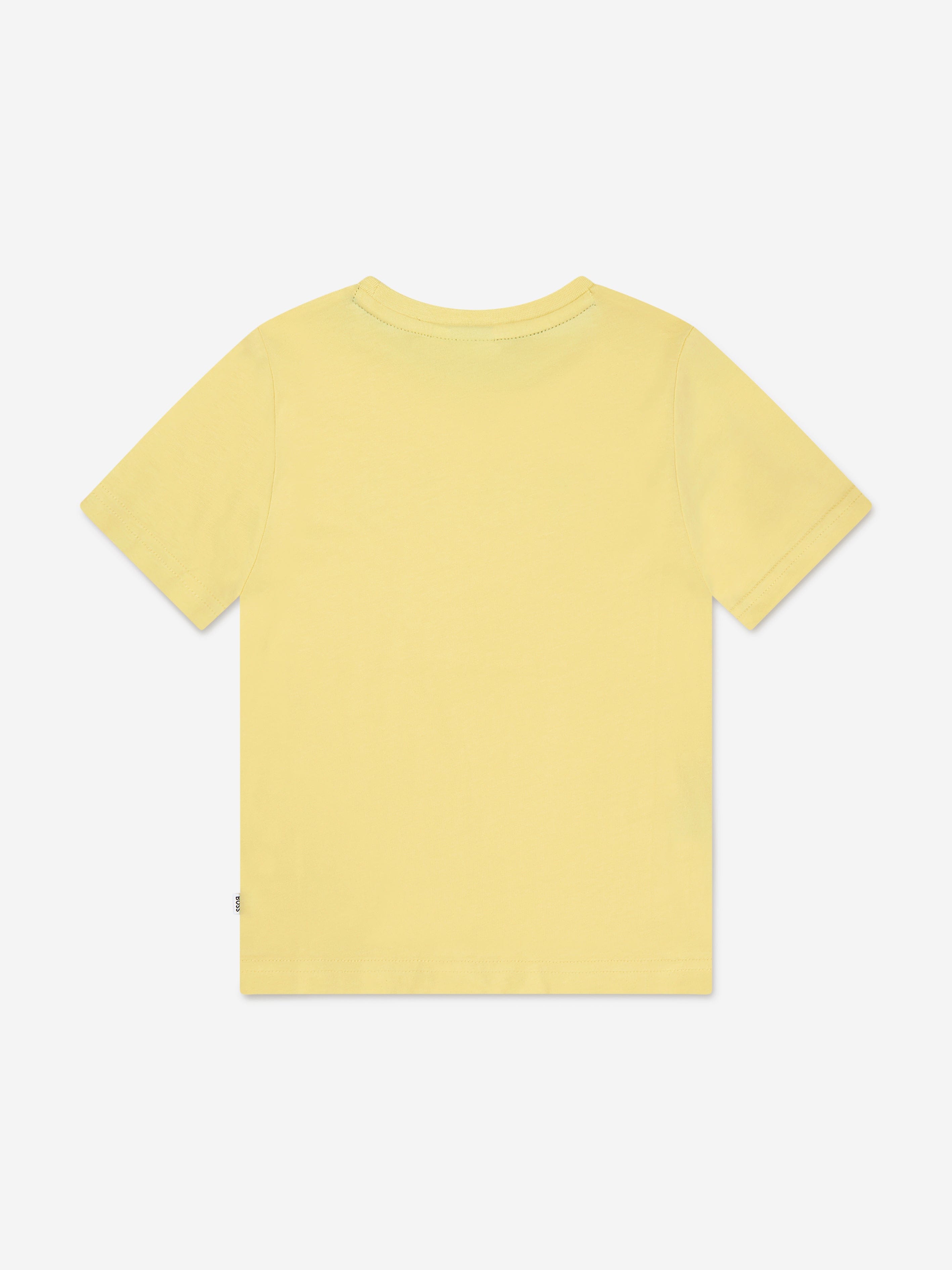 BOSS Boys Logo Print T-Shirt In Yellow