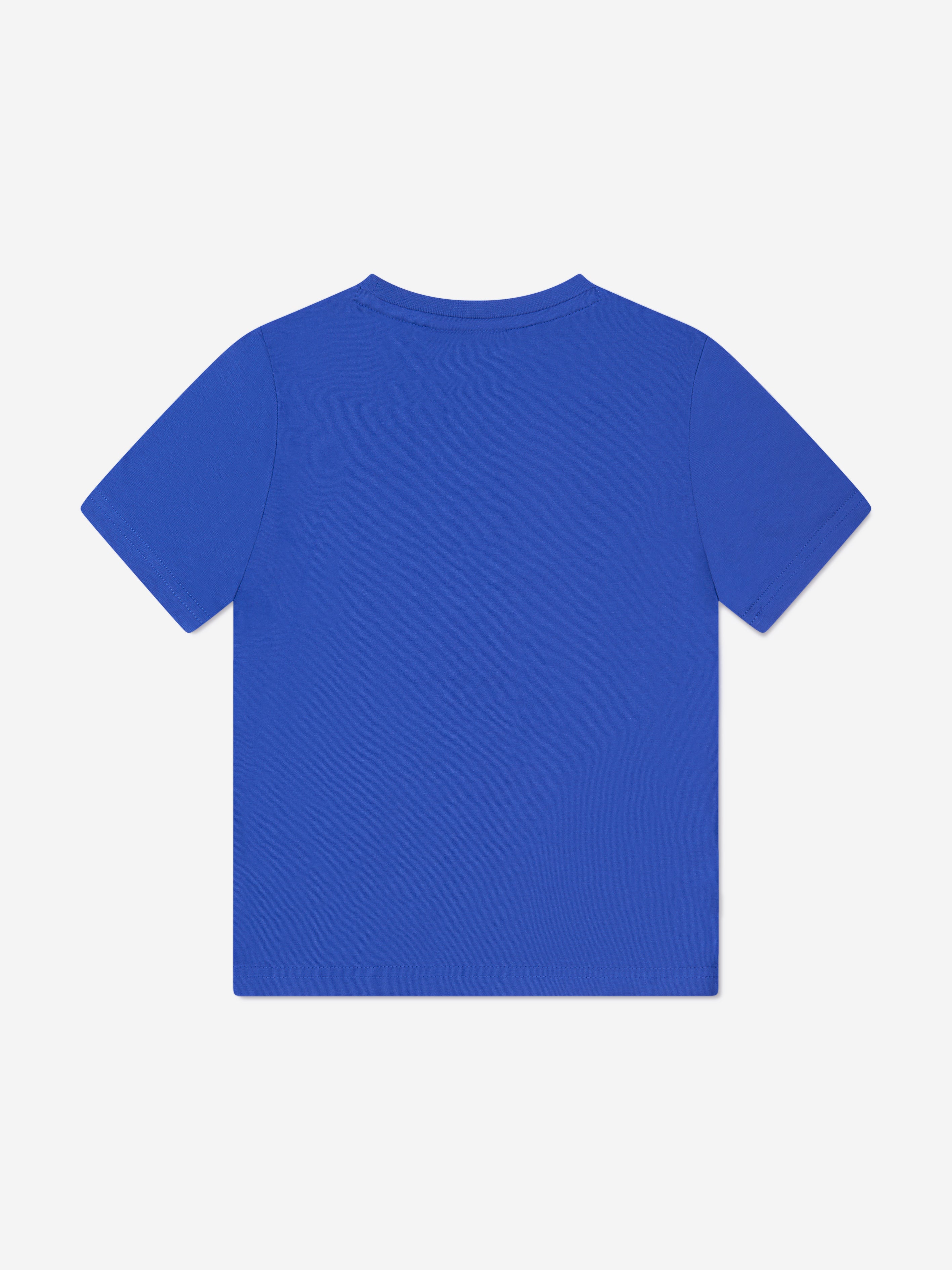 BOSS Boys Logo Print T-Shirt In Blue