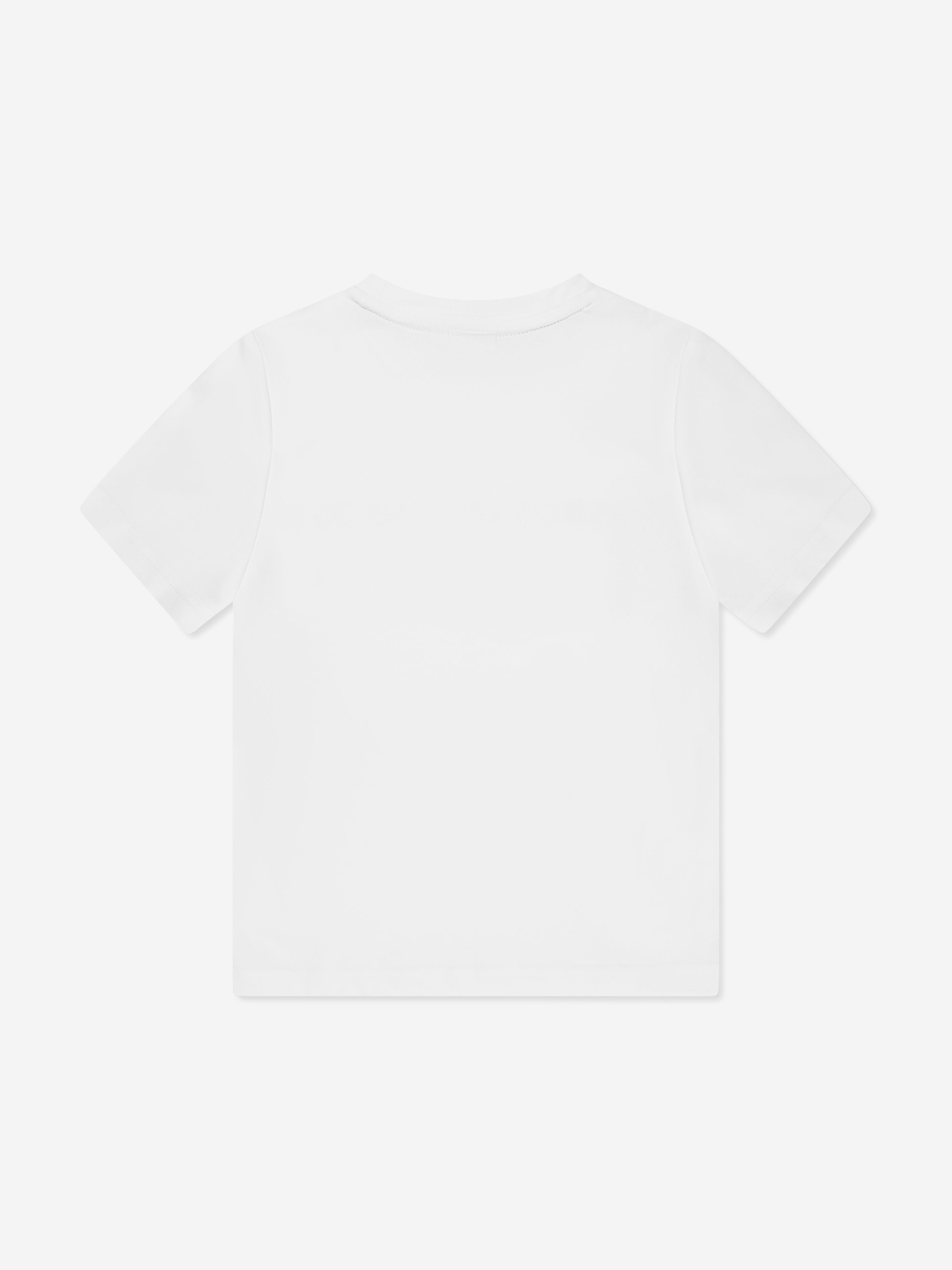 BOSS Boys Logo Print T-Shirt In White